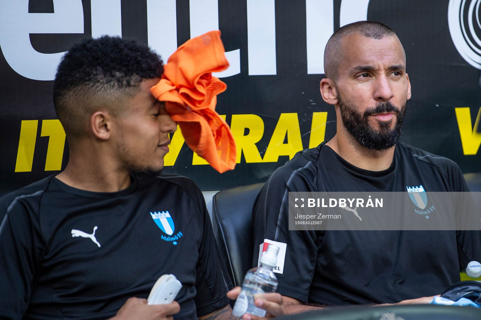 Malmö FFs Romain Gall (v) och Guillermo Molins (h)