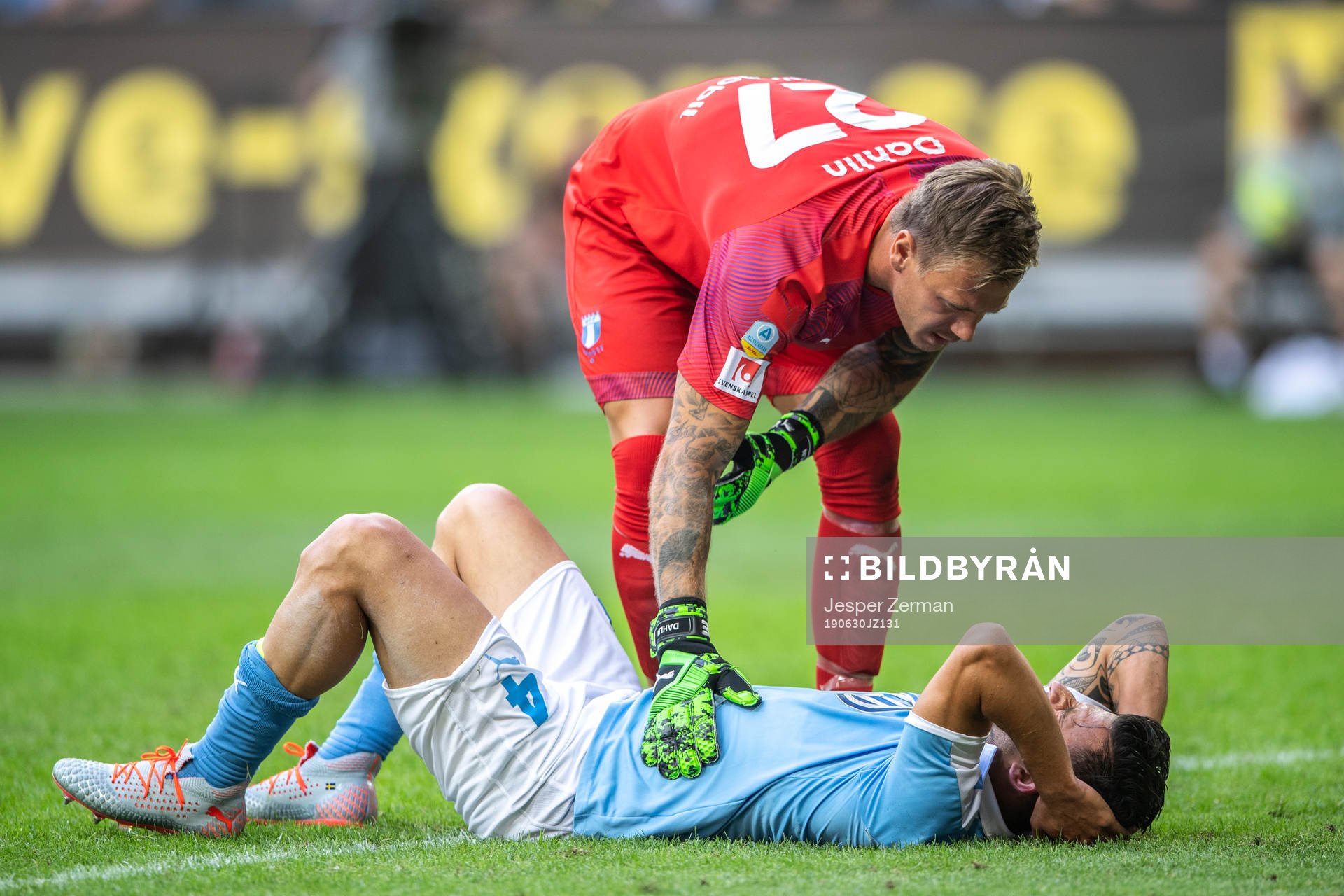 Malmö FFs Behrang Safari ligger skadad