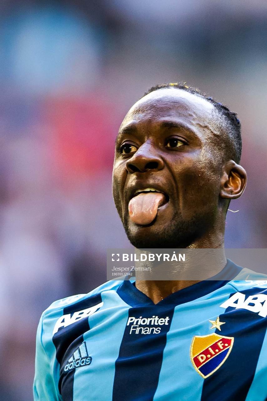 Djurgårdens Mohamed Buya Turay reagerar