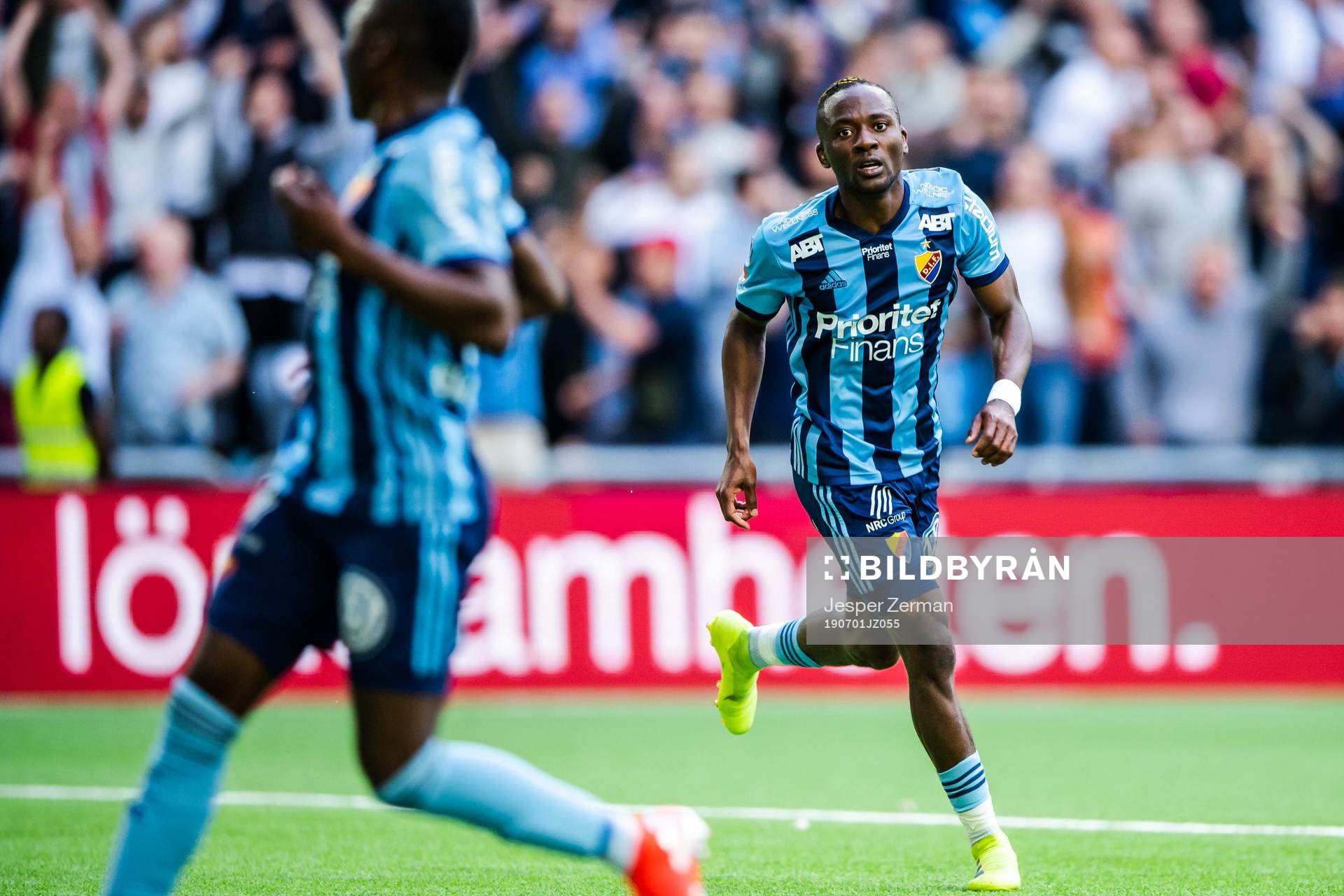 Djurgårdens Mohamed Buya Turay jublar