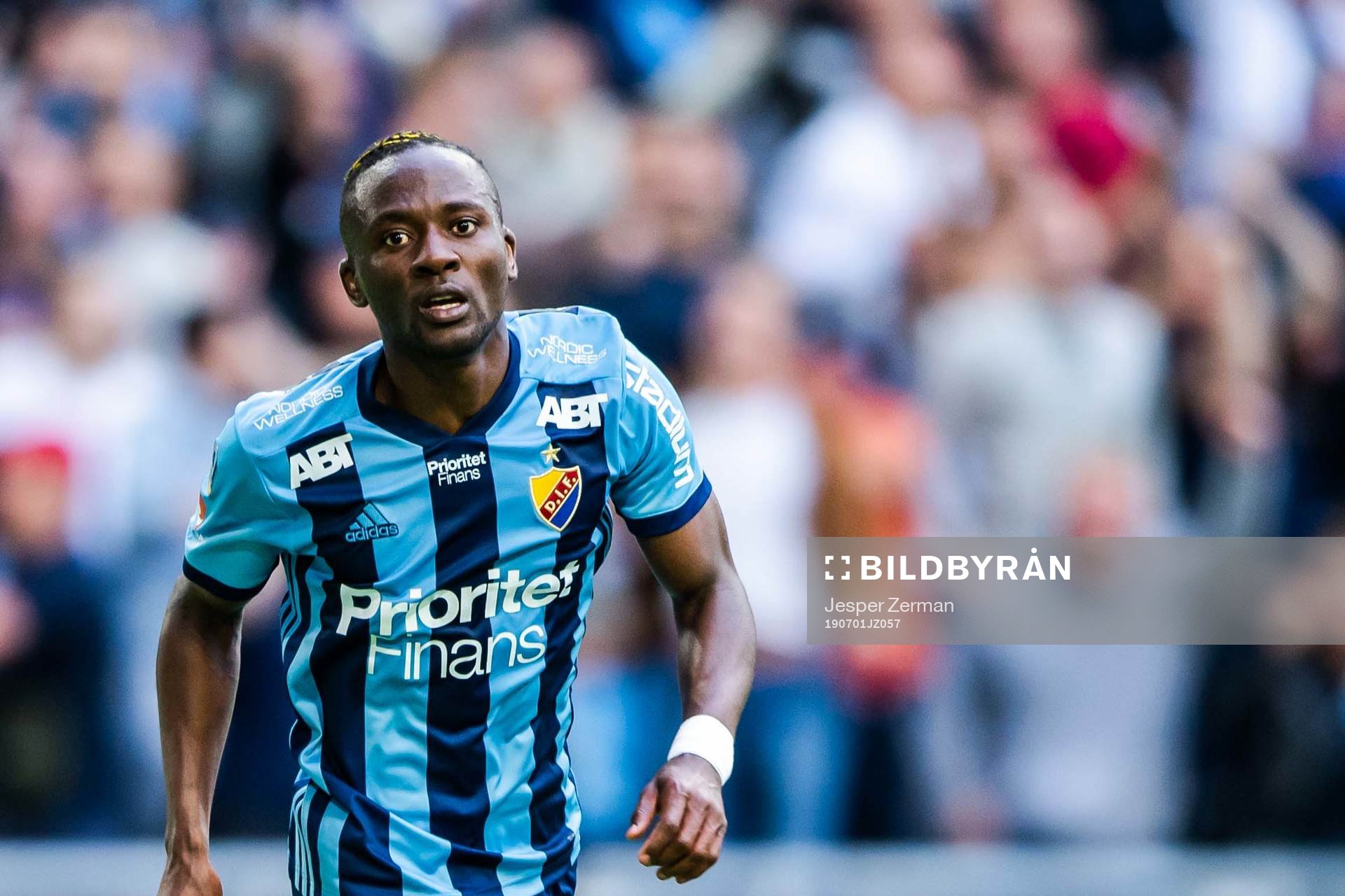 Djurgårdens Mohamed Buya Turay jublar