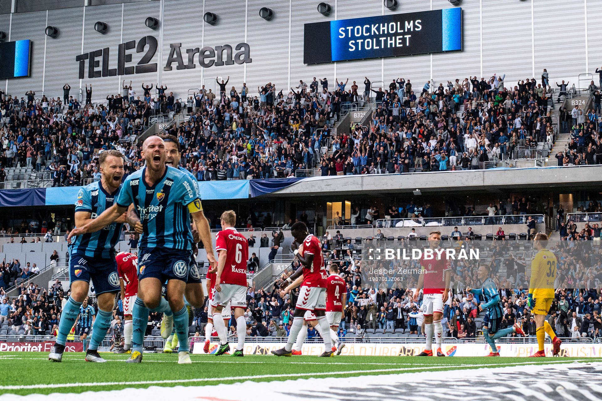 Djurgårdens Marcus Danielson jublar