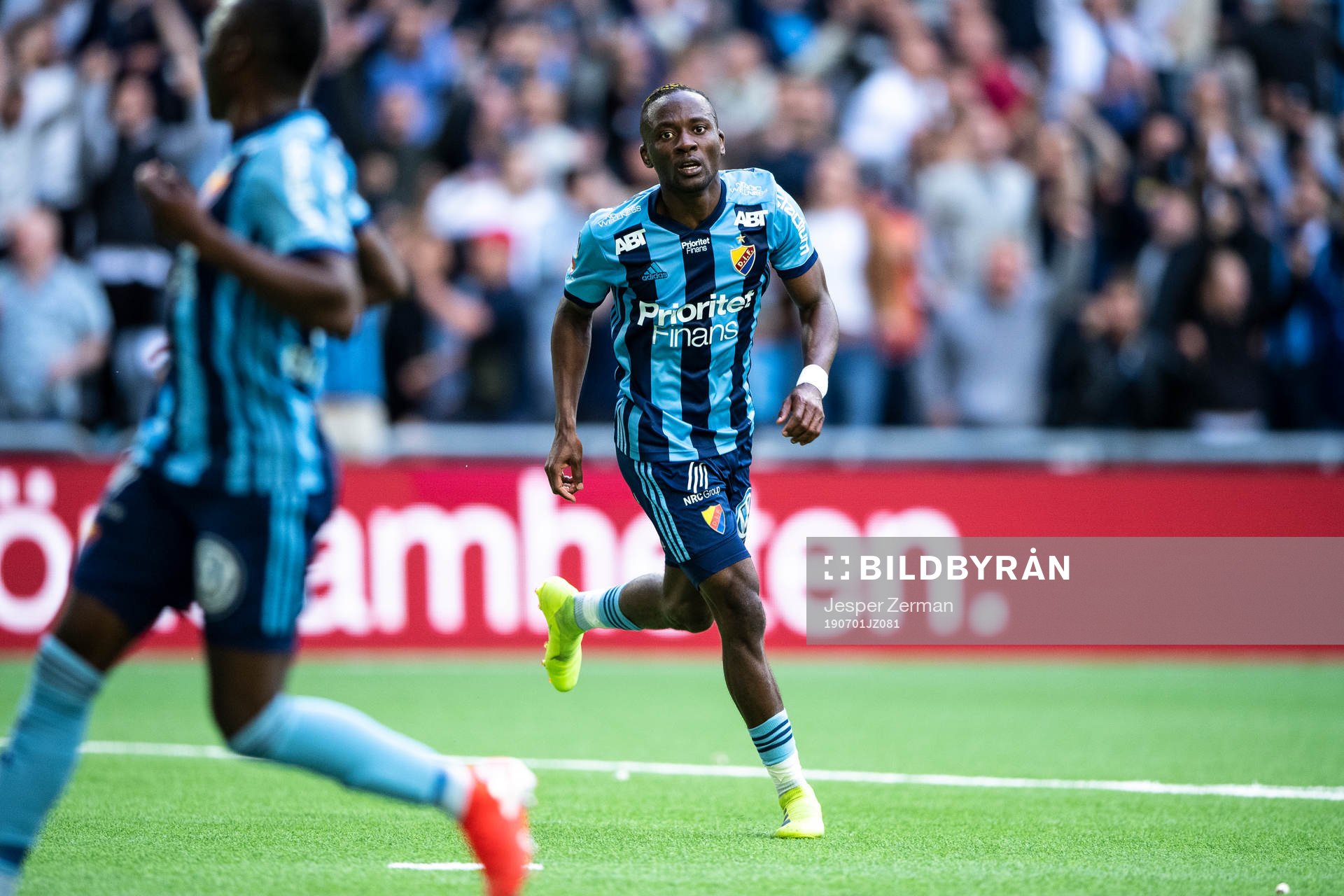 Djurgårdens Mohamed Buya Turay jublar