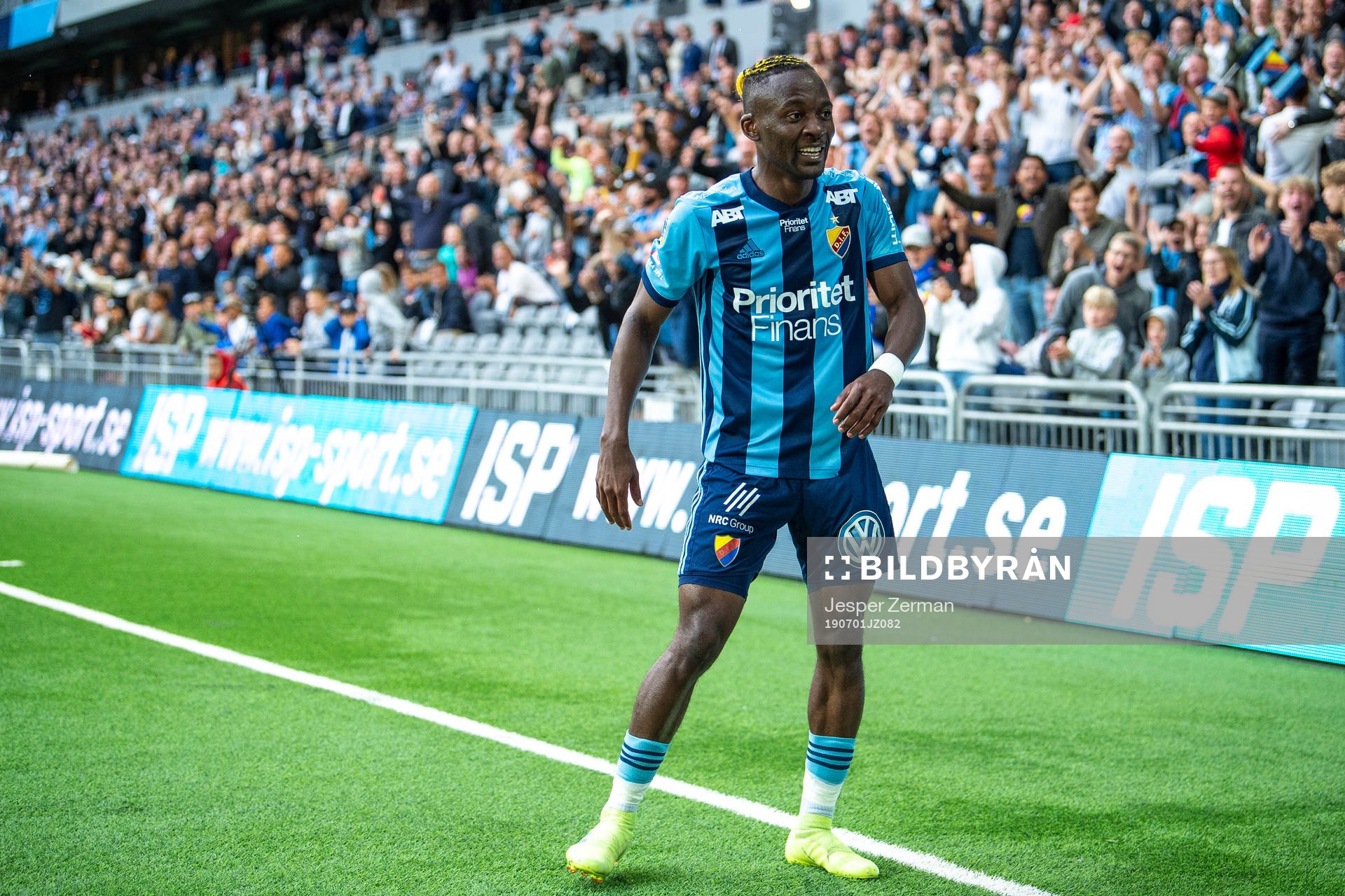 Djurgårdens Mohamed Buya Turay  jublar