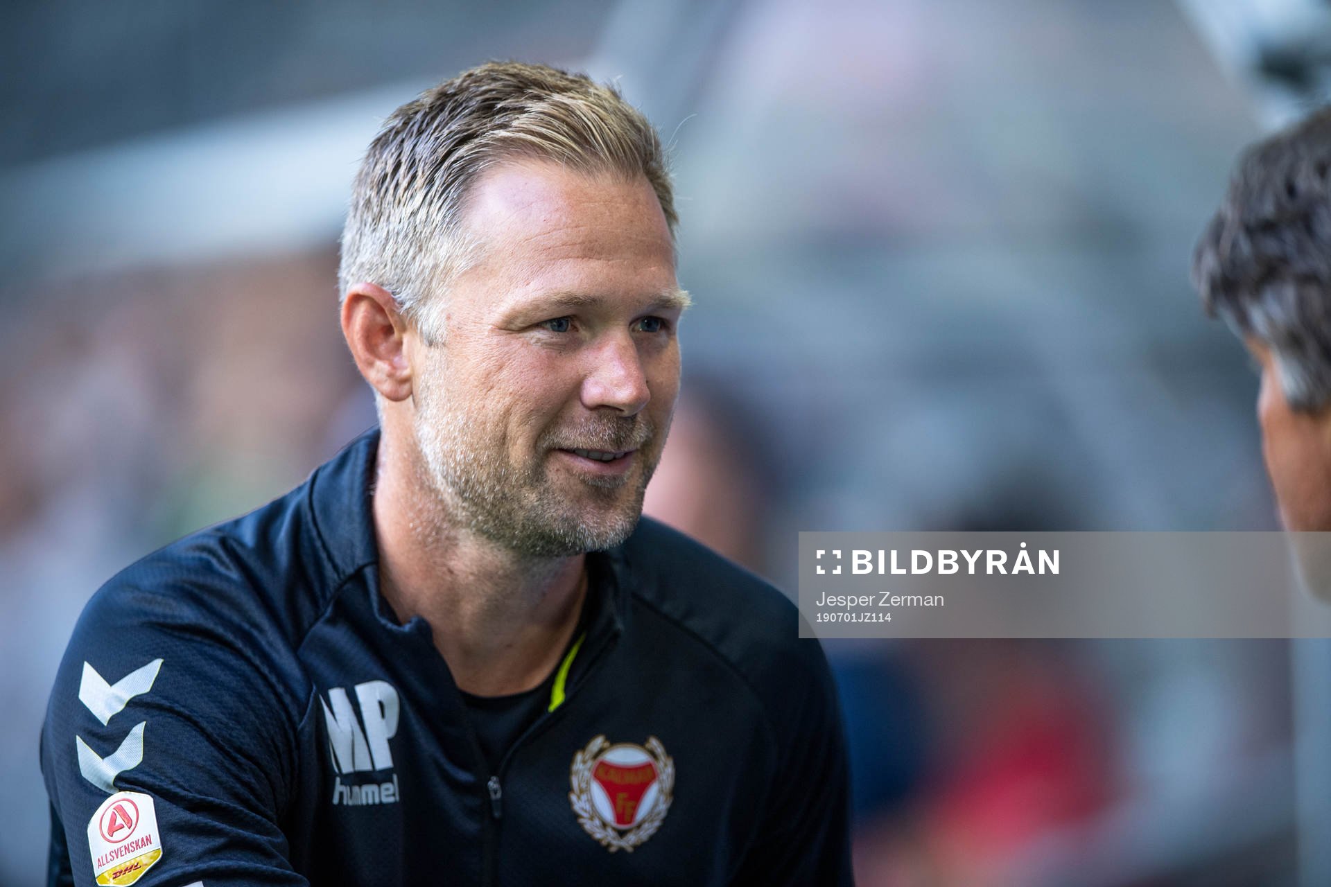 Kalmars tränare Magnus Pehrsson under fotbollsmatchen i Allsvenskan mellan Djurgården och Kalmar FF den 1 juli 2019 i Stockholm.