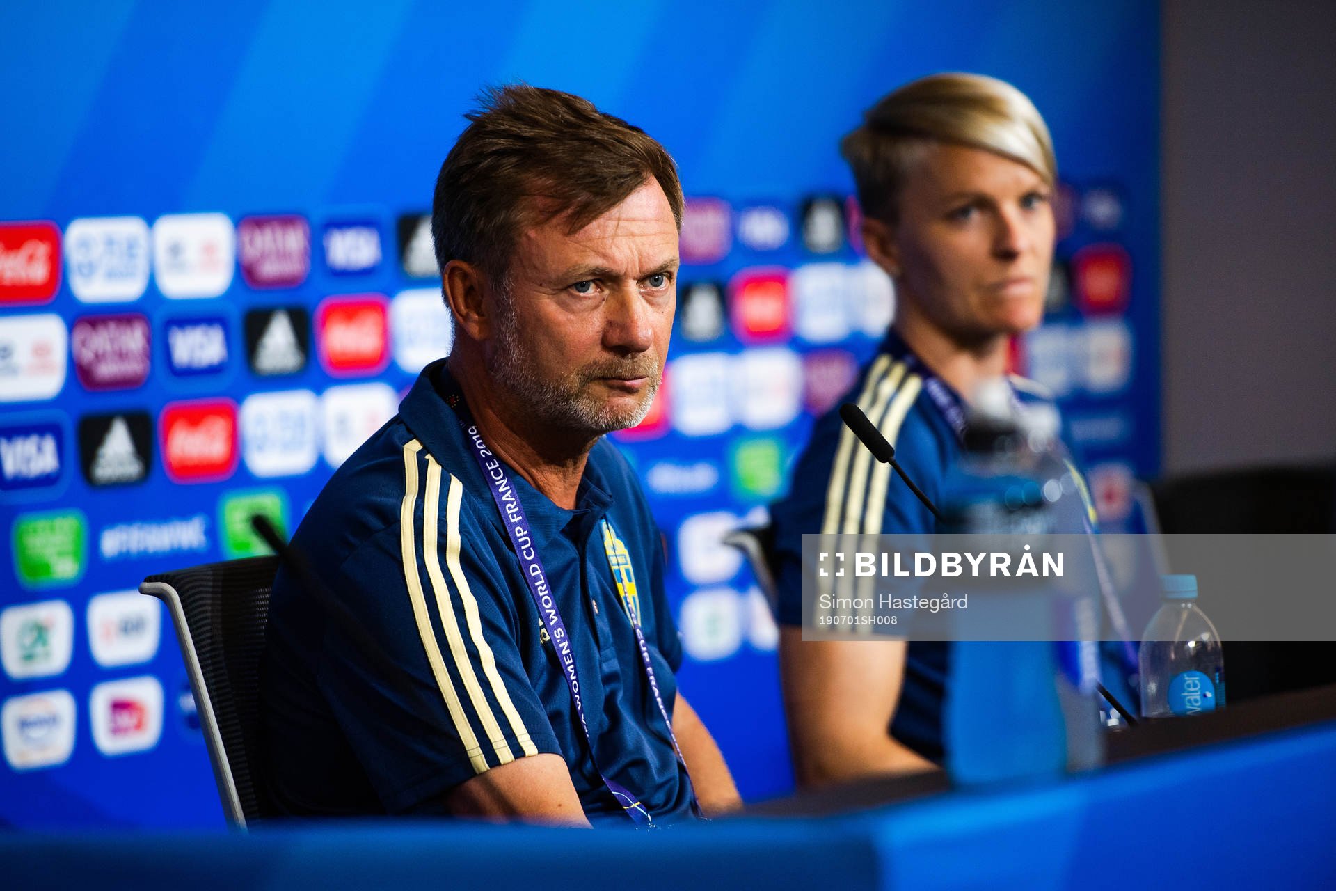 Peter Gerhardsson, Head coach and Nilla Fischer of Sweden