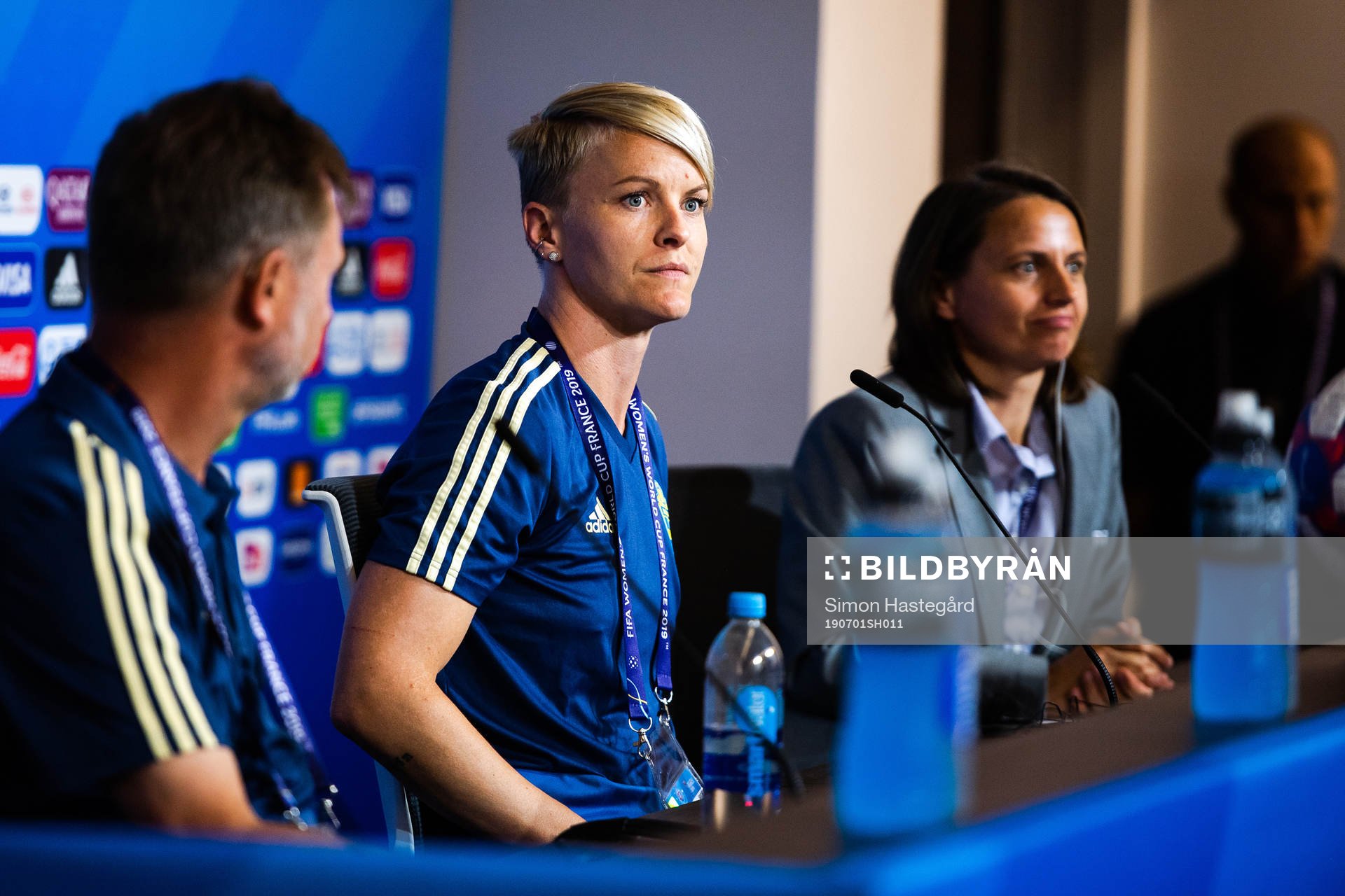 Peter Gerhardsson, Head coach and Nilla Fischer of Sweden