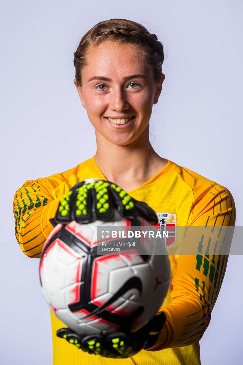 Goalkeeper Karen Oline Sneve of Norway poses for a portrait
