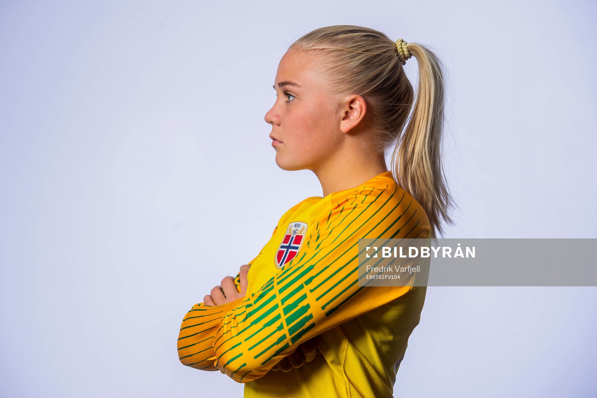 Goalkeeper Hanne Larsen of Norway poses for a portrait