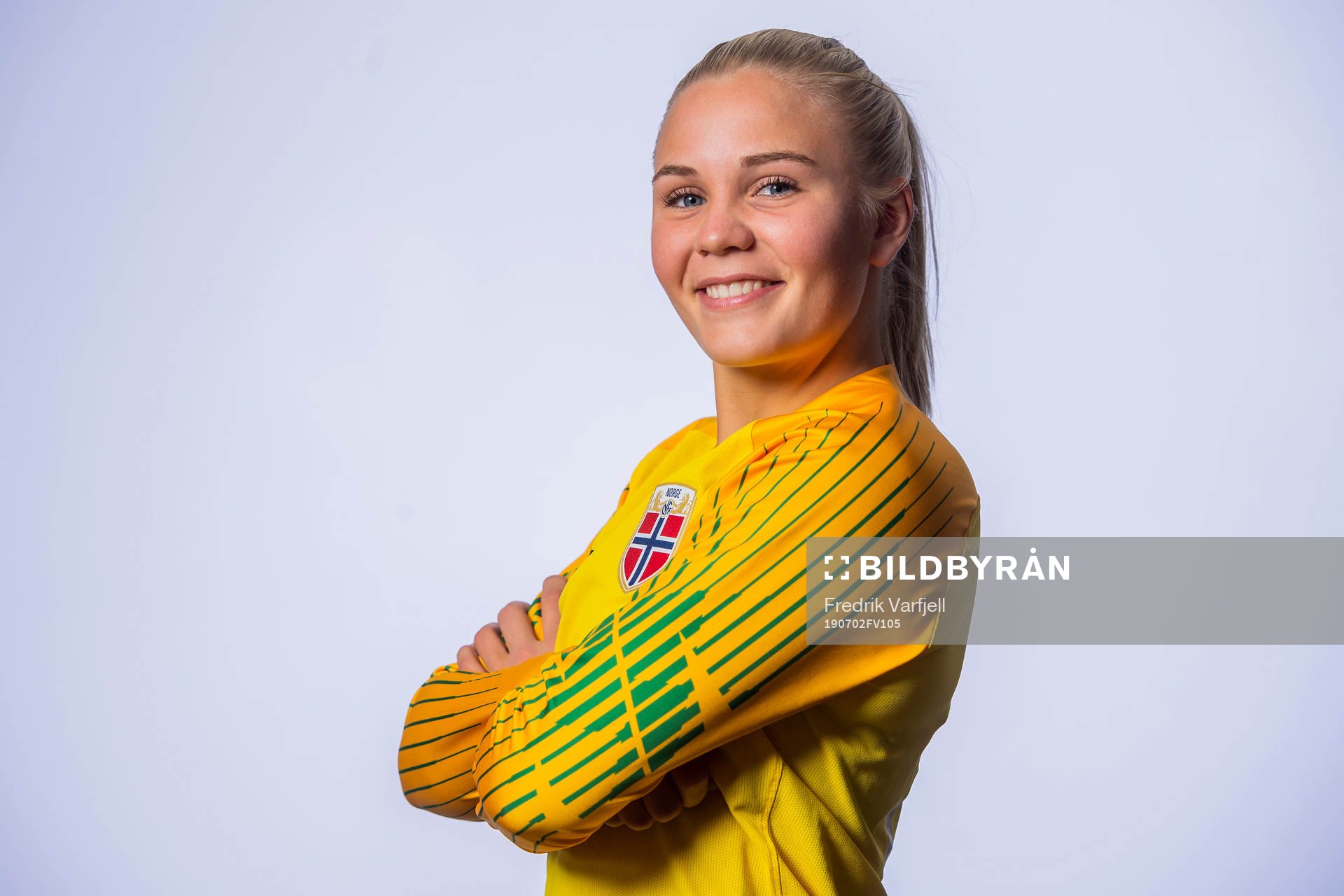 Goalkeeper Hanne Larsen of Norway poses for a portrait