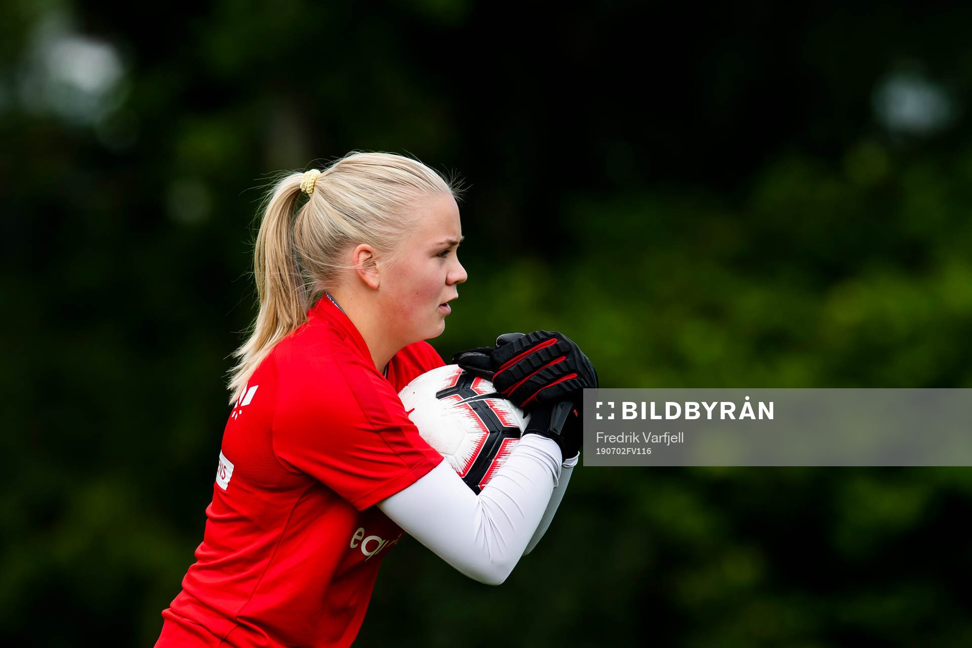 Goalkeeper Hanne Larsen of Norway