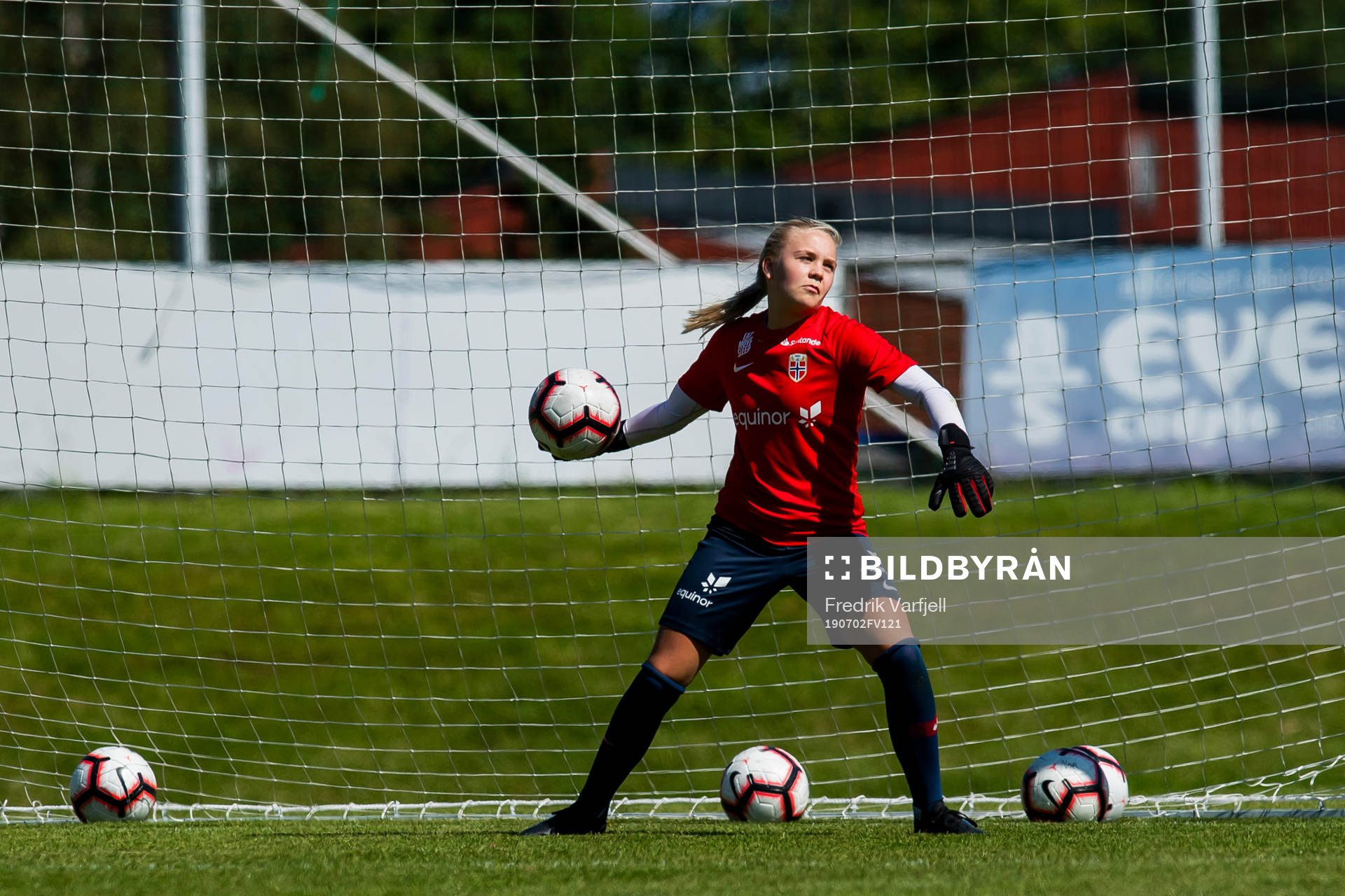 Goalkeeper Hanne Larsen of Norway