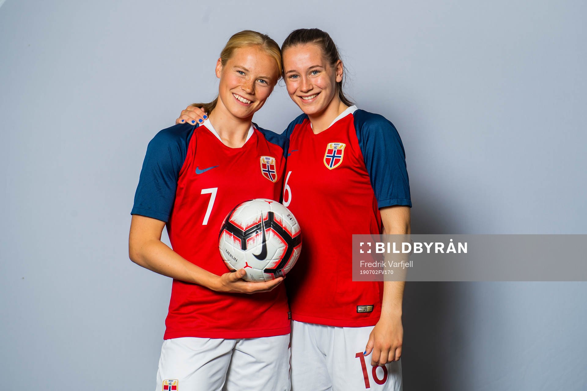 Elisabeth Terland and Julie Blakstad of Norway pose for a