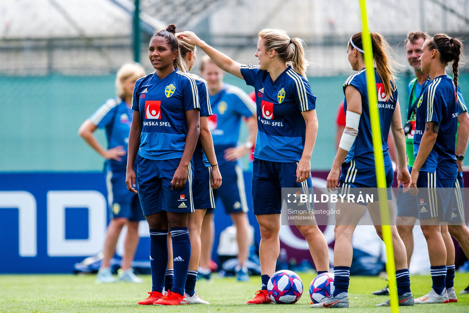 Madelen Janogy, Elin Rubensson and Mimmi Larsson of Sweden