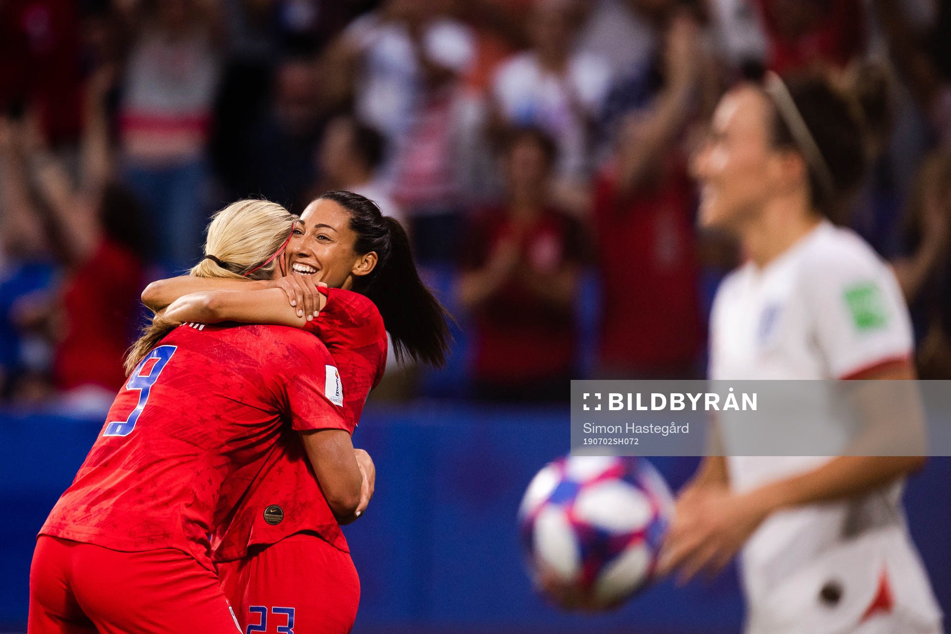 Christen Press of USA celebrates the 0-1 goal