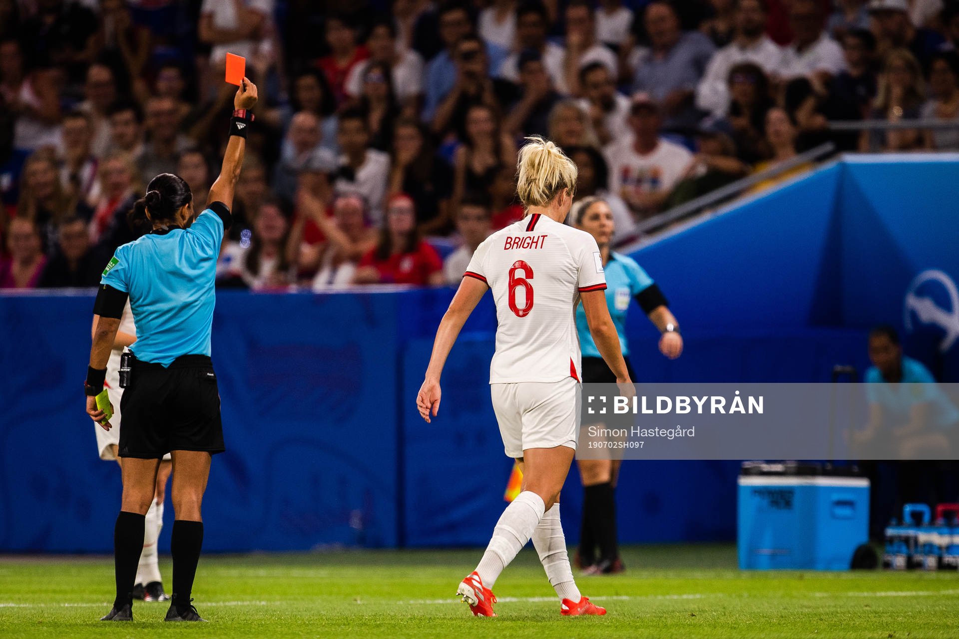 Millie Bright of England leaves the pitch
