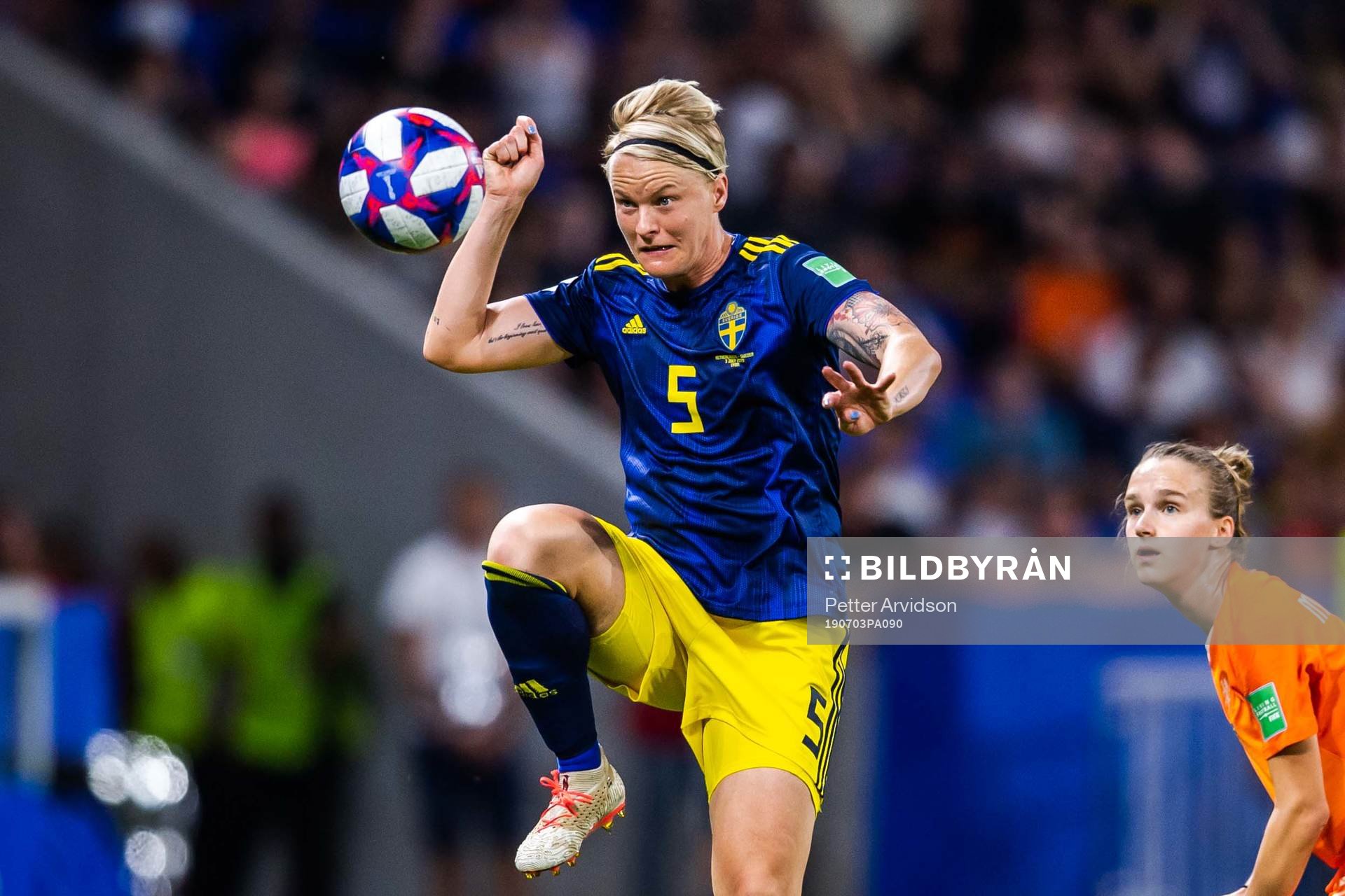Nilla Fischer of Sweden and Anna Margaretha Marina Astrid