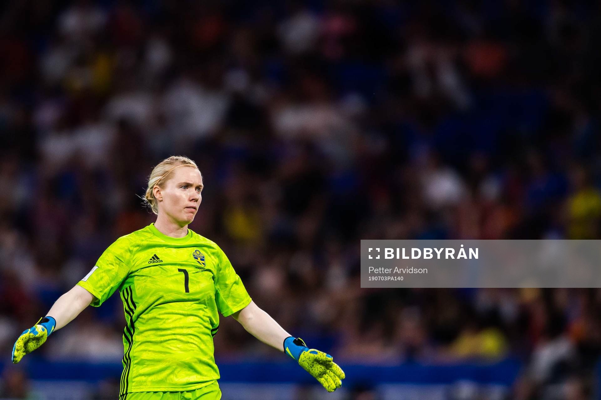 Goalkeeper Hedvig Lindahl of Sweden