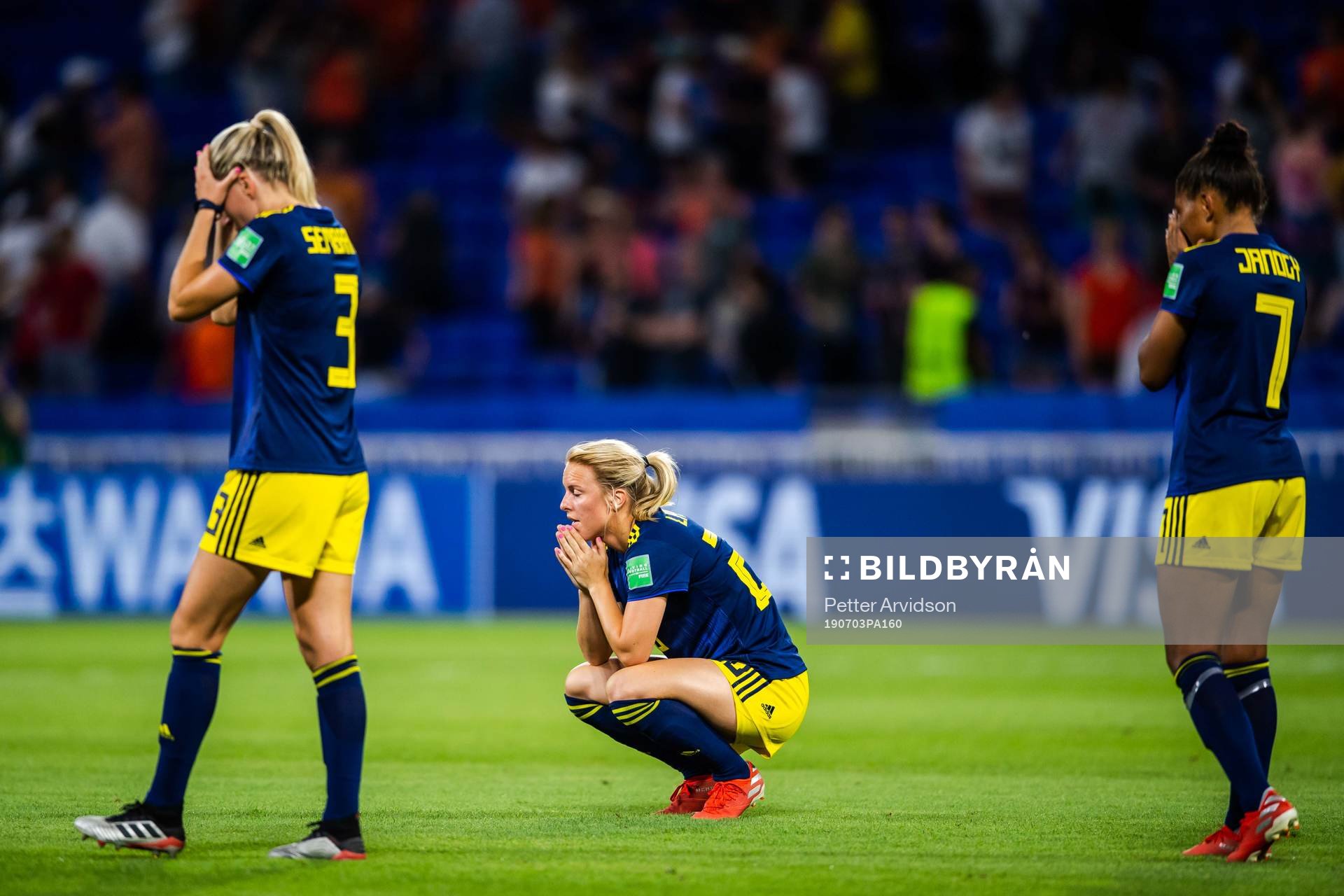 Linda Sembrant, Mimmi Larsson and Madelen Janogy of Sweden
