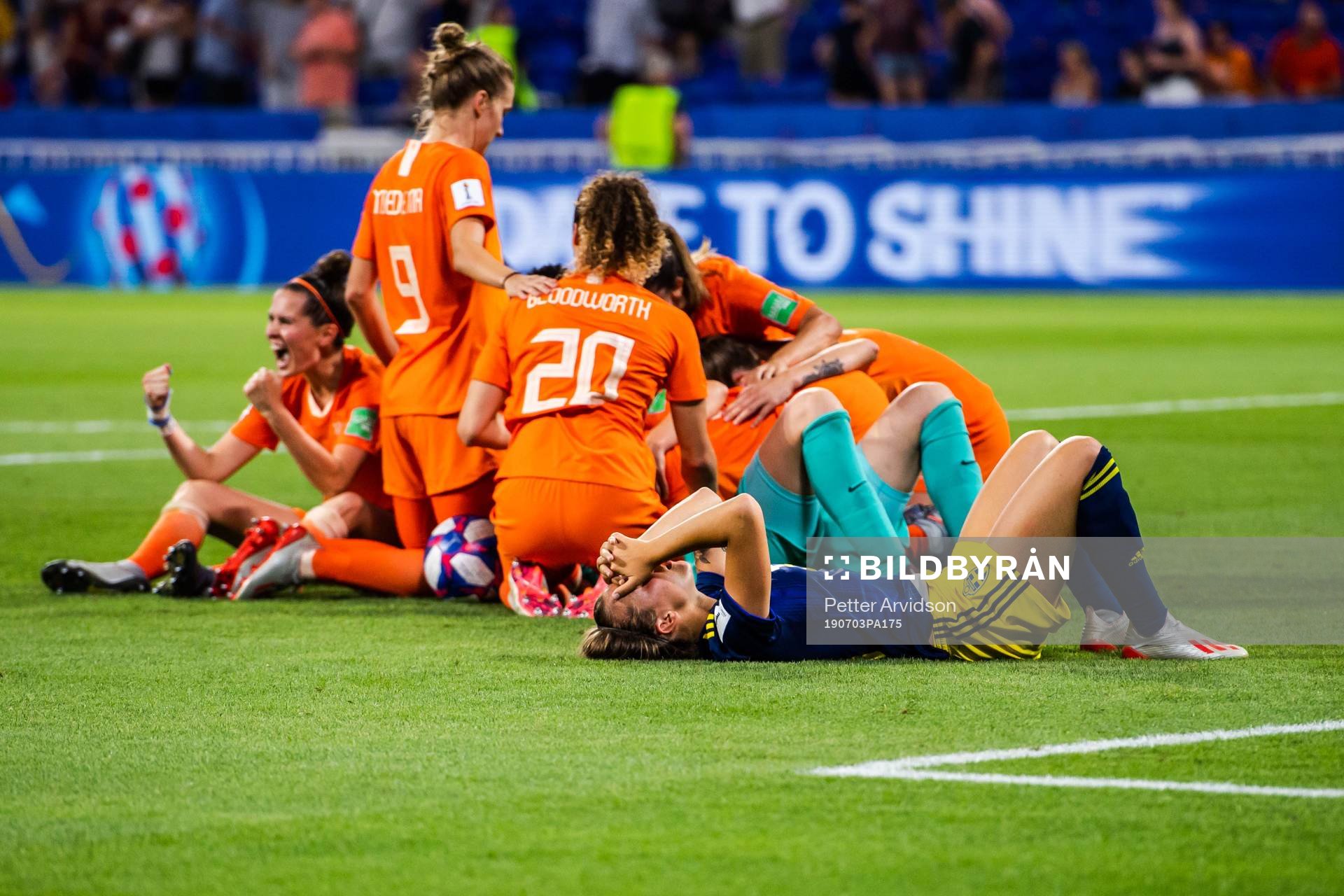 Julia Zigiotti Olme of Sweden looks dejected while players