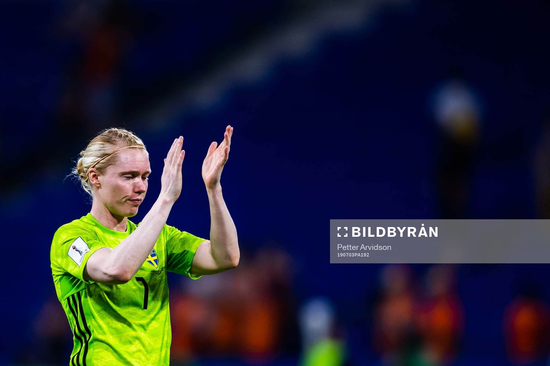 Goalkeeper Hedvig Lindahl of Sweden looks dejected