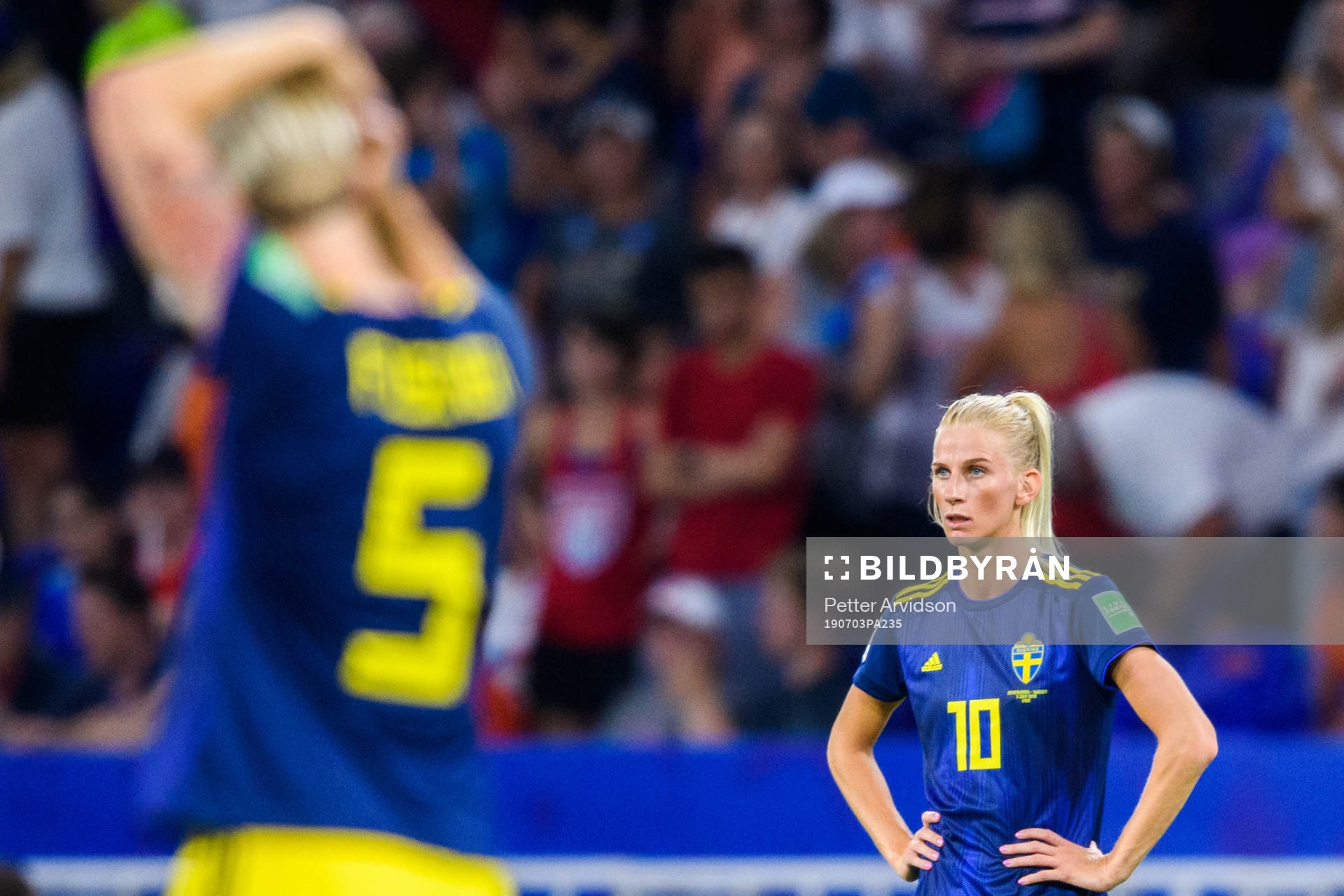 Sofia Jakobsson of Sweden looks dejected