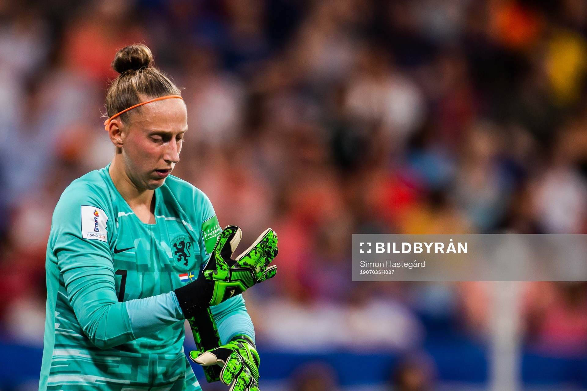 Goalkeeper Sari Van Veenendaal of Netherlands
