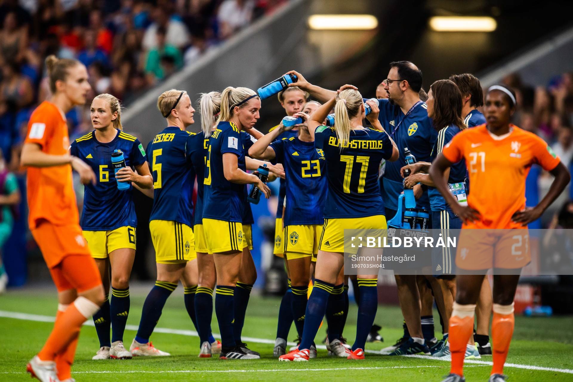 Magdalena Eriksson, Linda Sembrant and Stina Blackstenius
