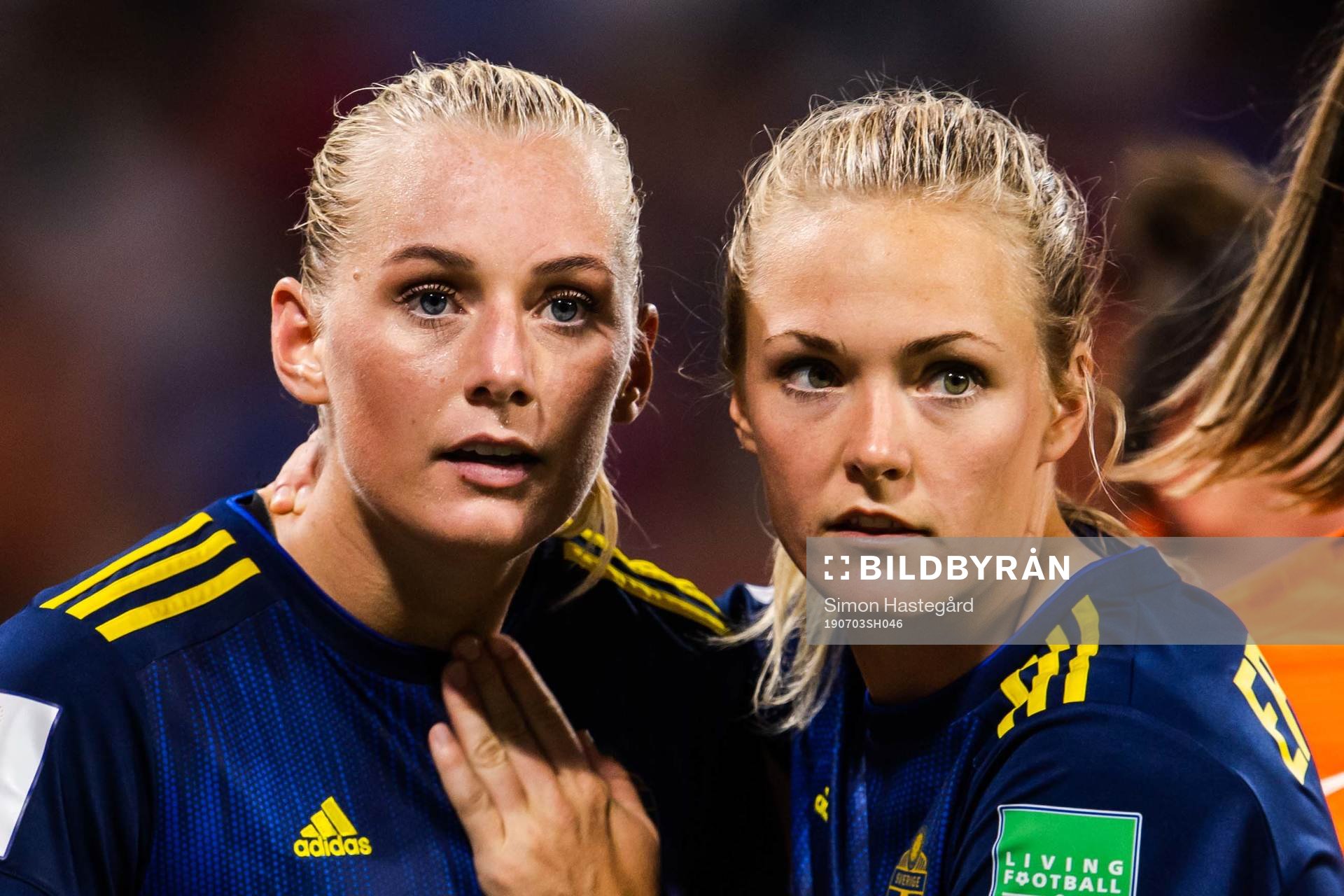 Stina Blackstenius and Magdalena Eriksson of Sweden