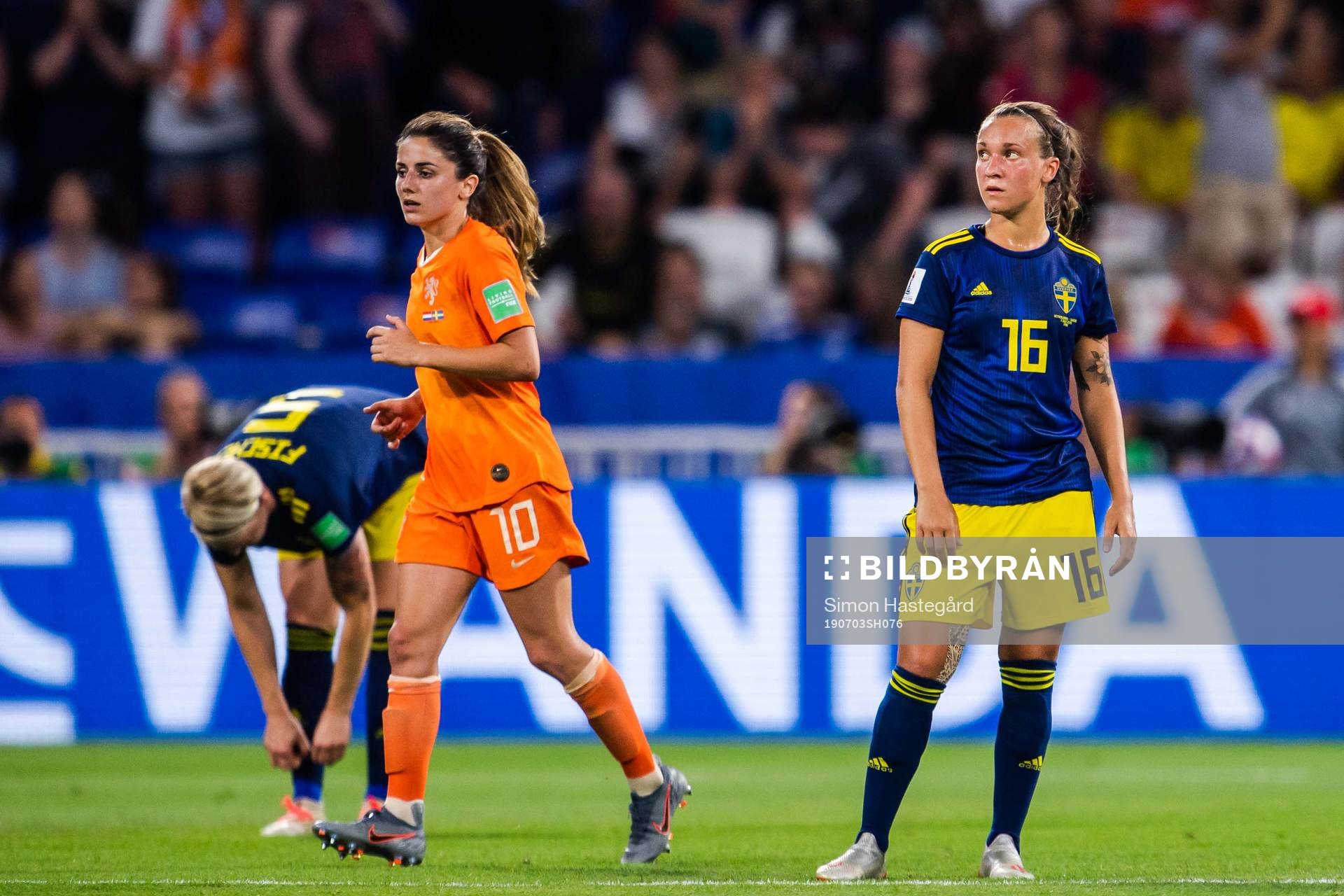 Julia Zigiotti Olme of Sweden looks dejected