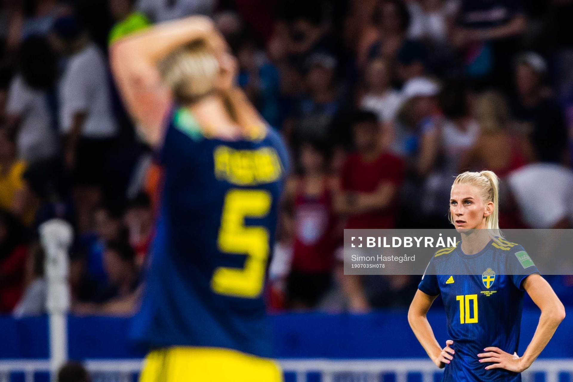 Sofia Jakobsson of Sweden looks dejected