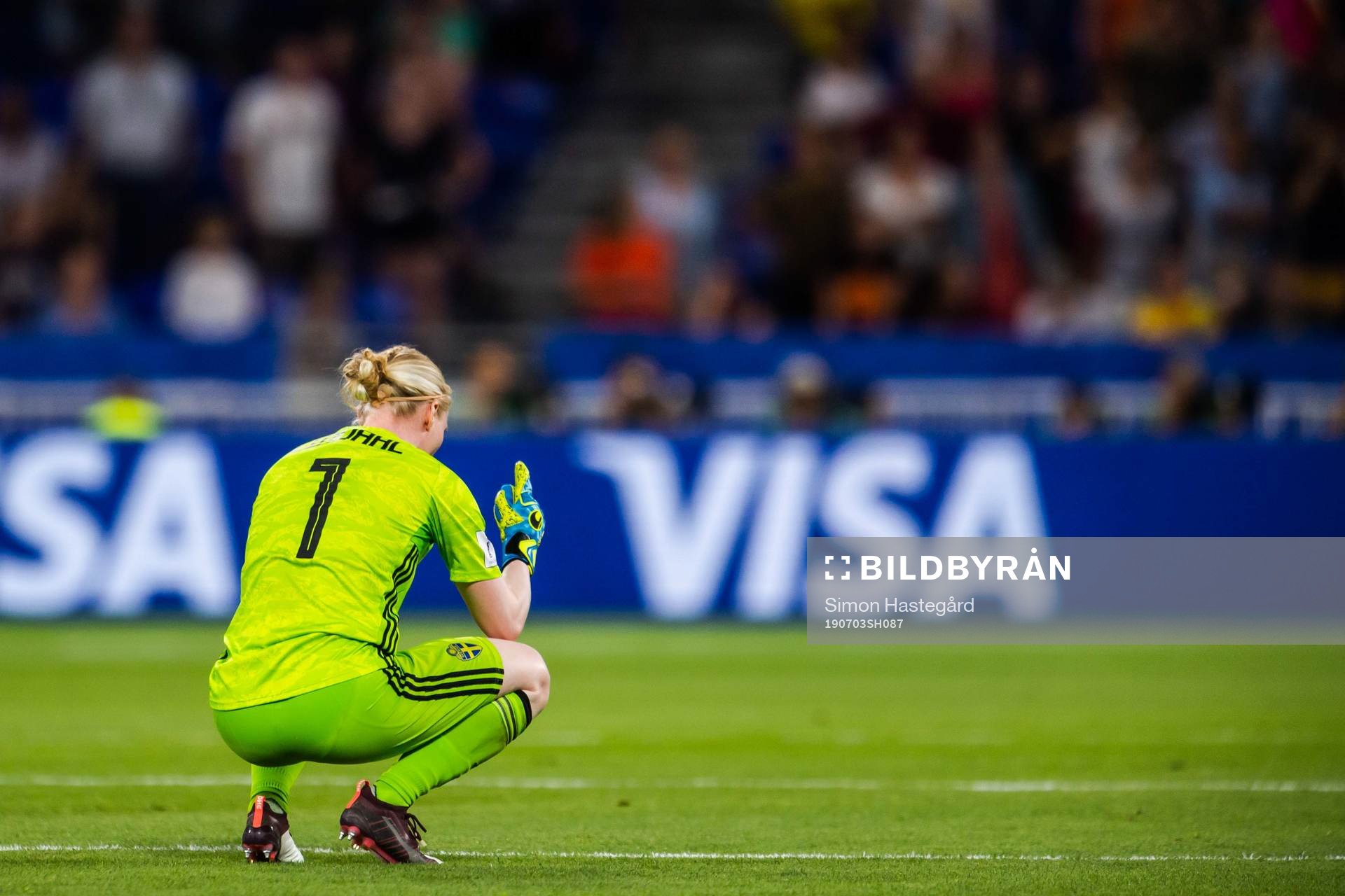 Goalkeeper Hedvig Lindahl of Sweden