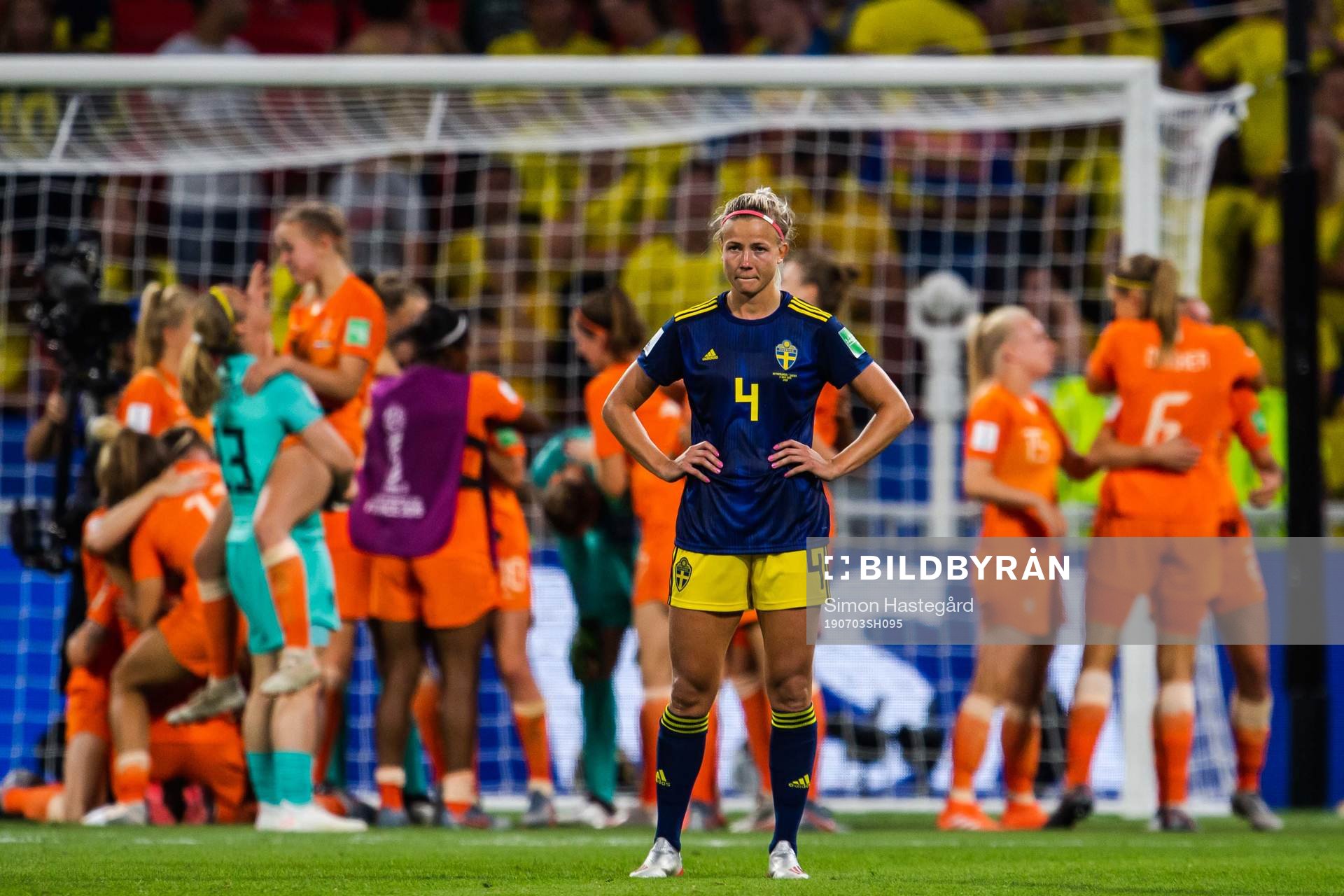 Hanna Glas of Sweden looks dejected