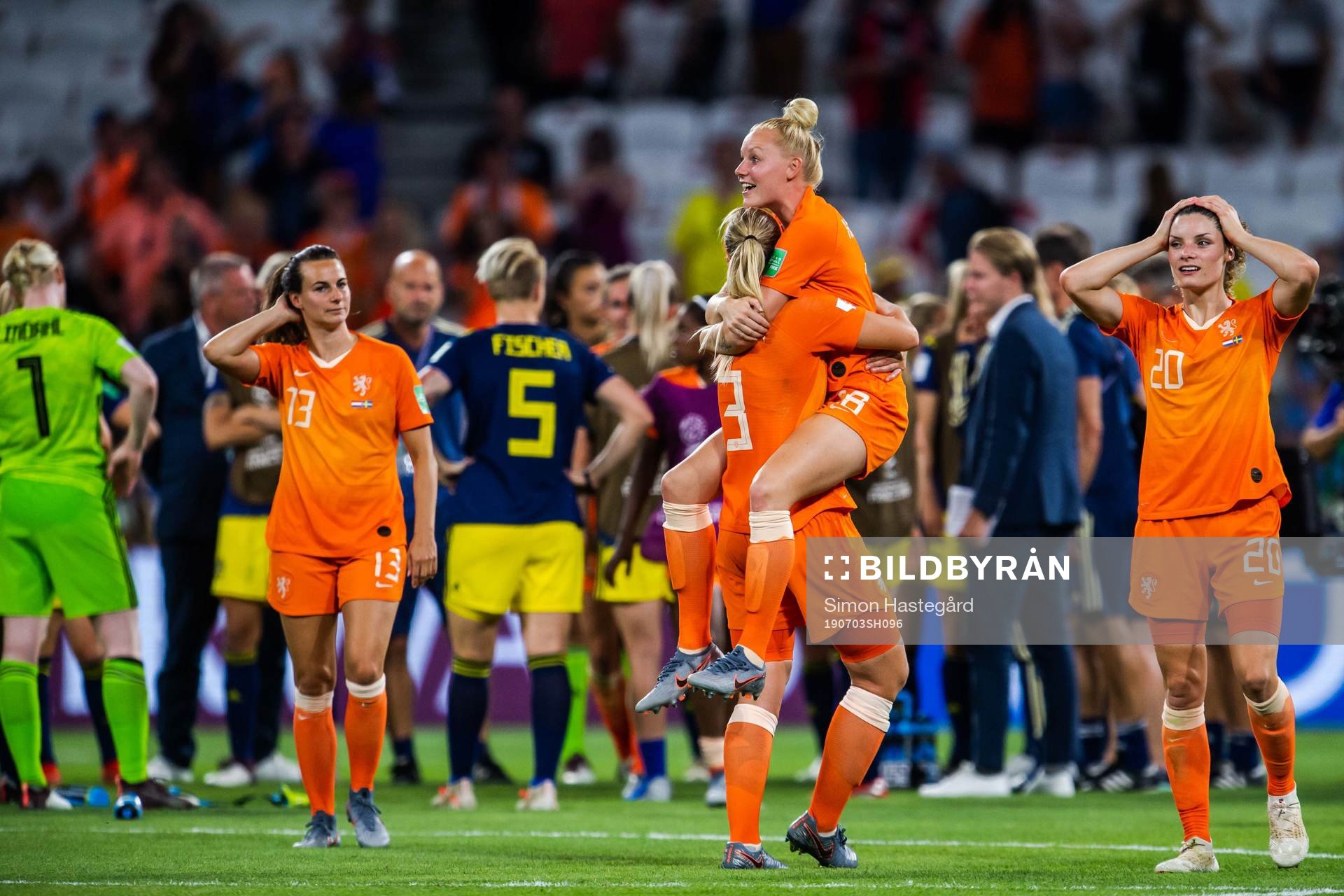 Players of Netherlands celebrate
