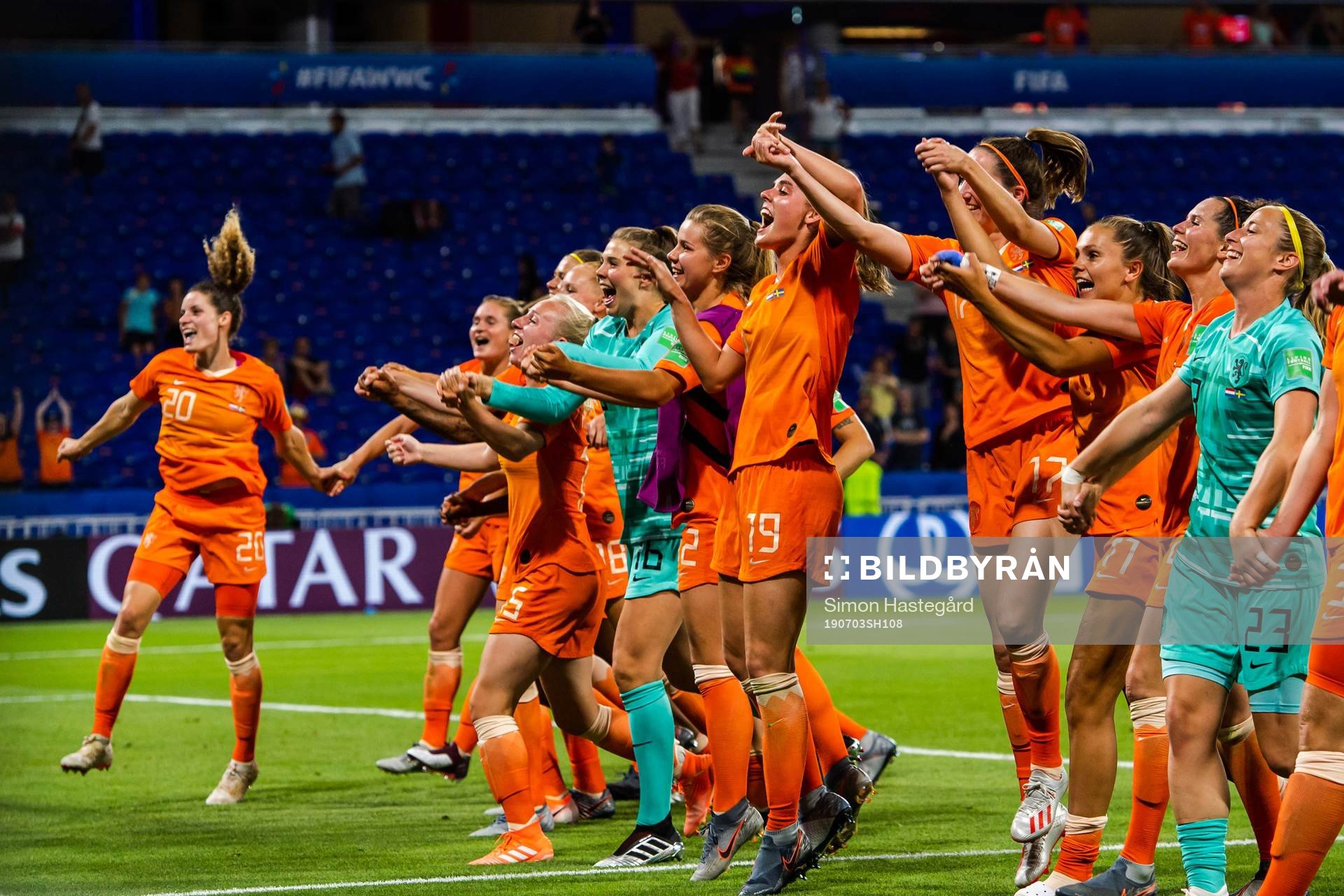 Players of Netherlands celebrate