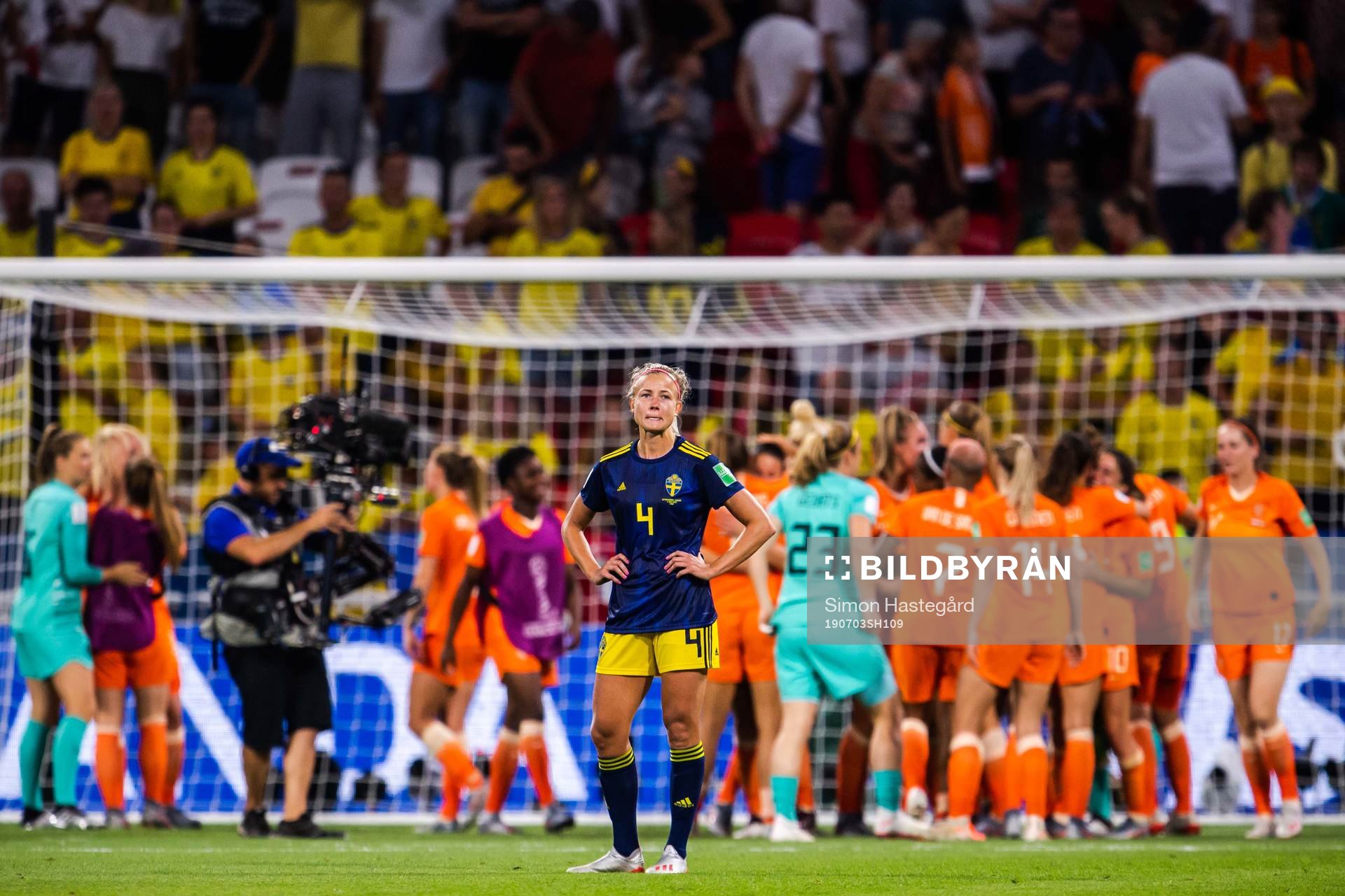 Hanna Glas of Sweden looks dejected