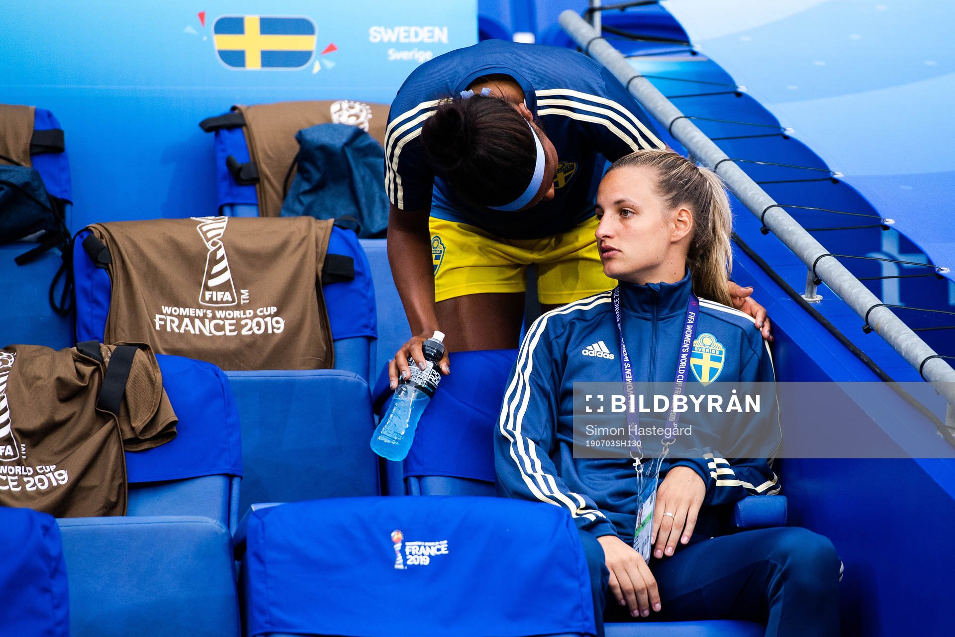 Madelen Janogy and Nathalie Björn of Sweden