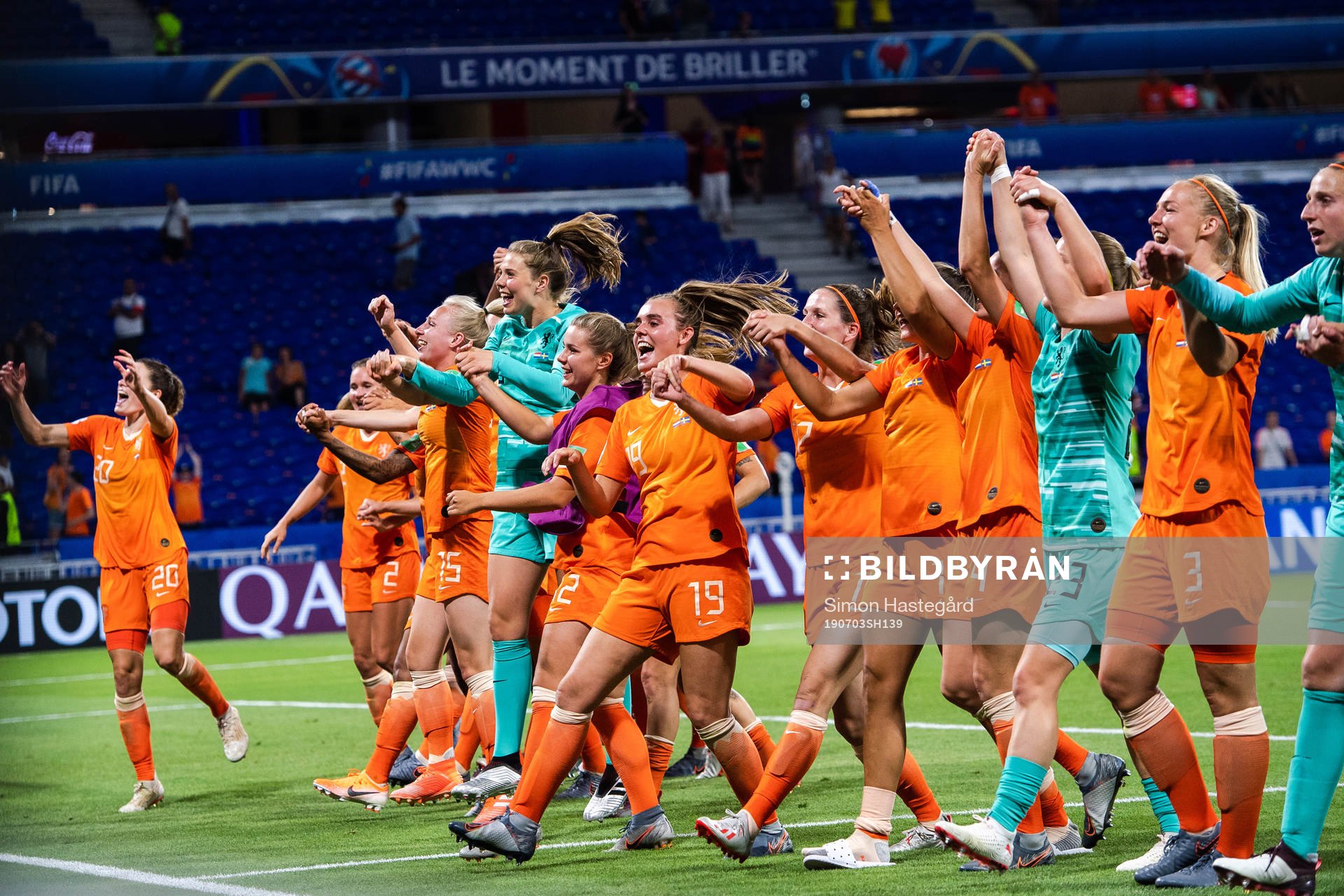 Players of Netherlands celebrate