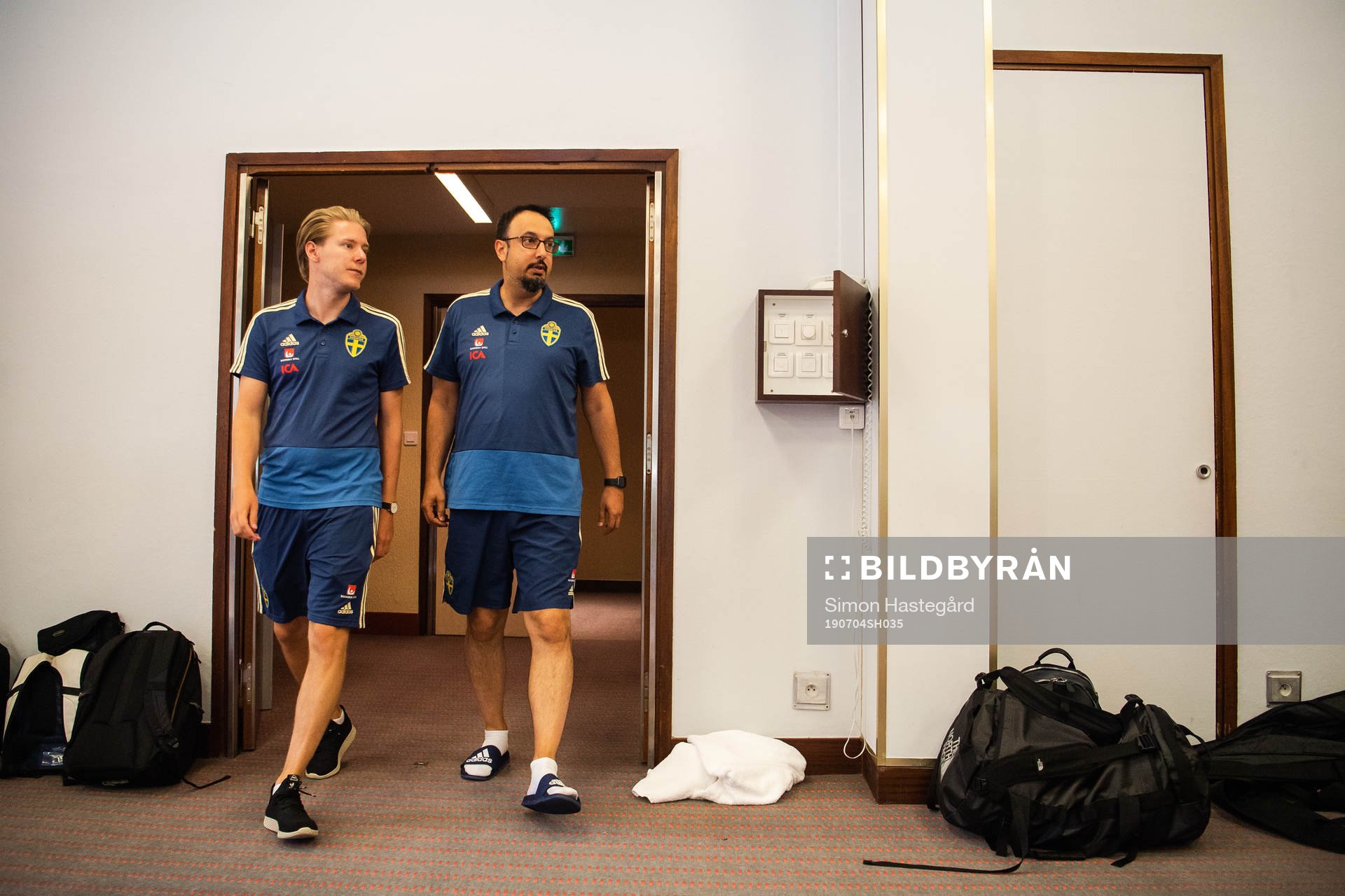 Press officer Fredrik Madestam and Houman Ebrahimi, doctor