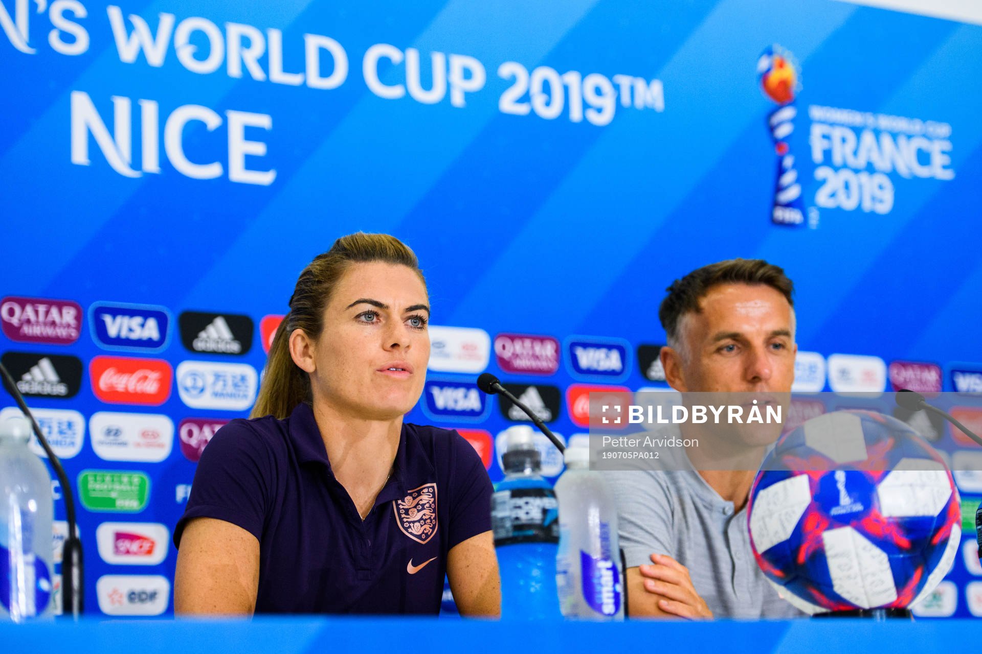Karen Julia Carney and Phil Neville, Head coach of England