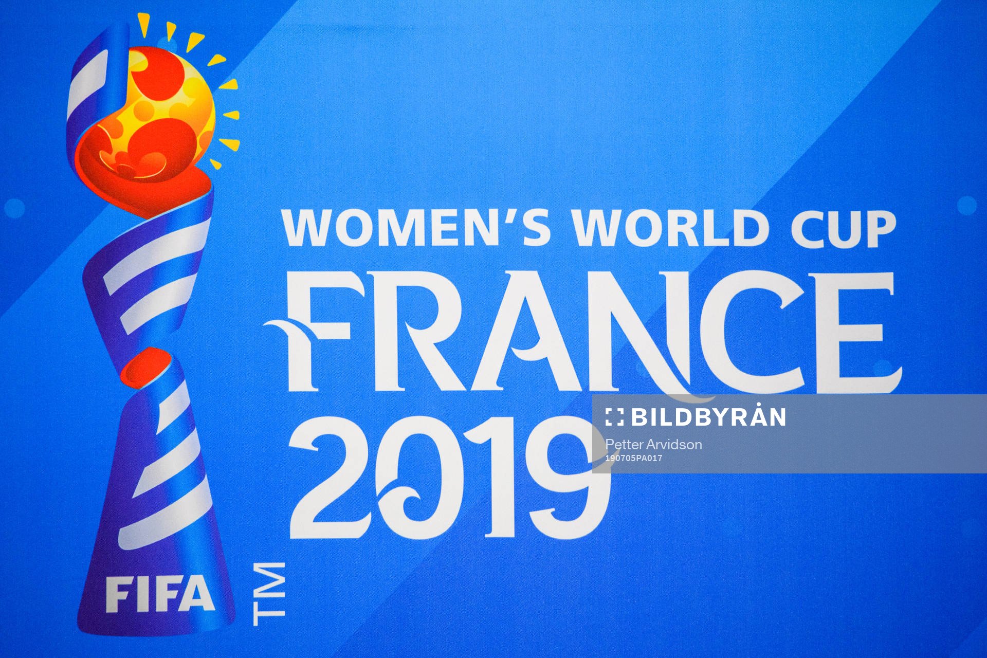 General view of the logo of the Women's World Cup 2019