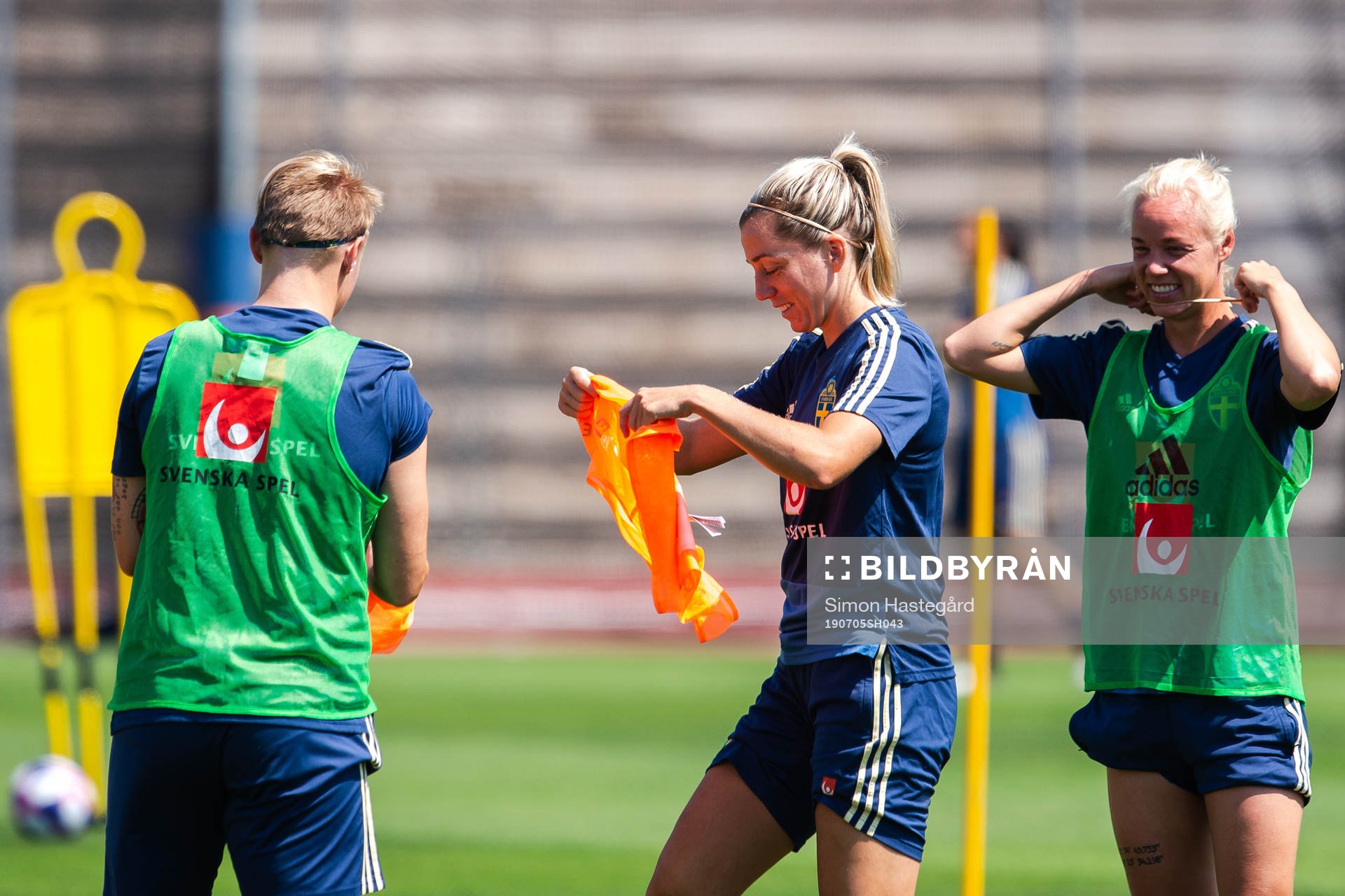 Nilla Fischer , Linda Sembrant and Caroline Seger of Sweden