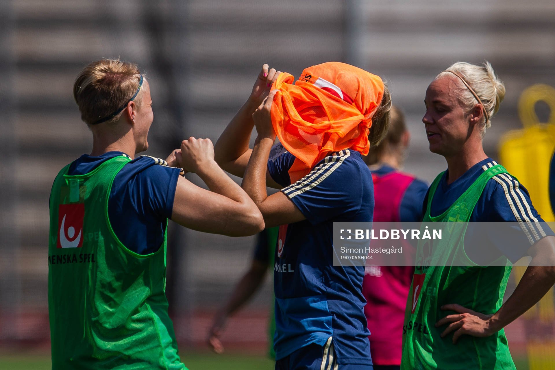 Nilla Fischer , Linda Sembrant and Caroline Seger of Sweden