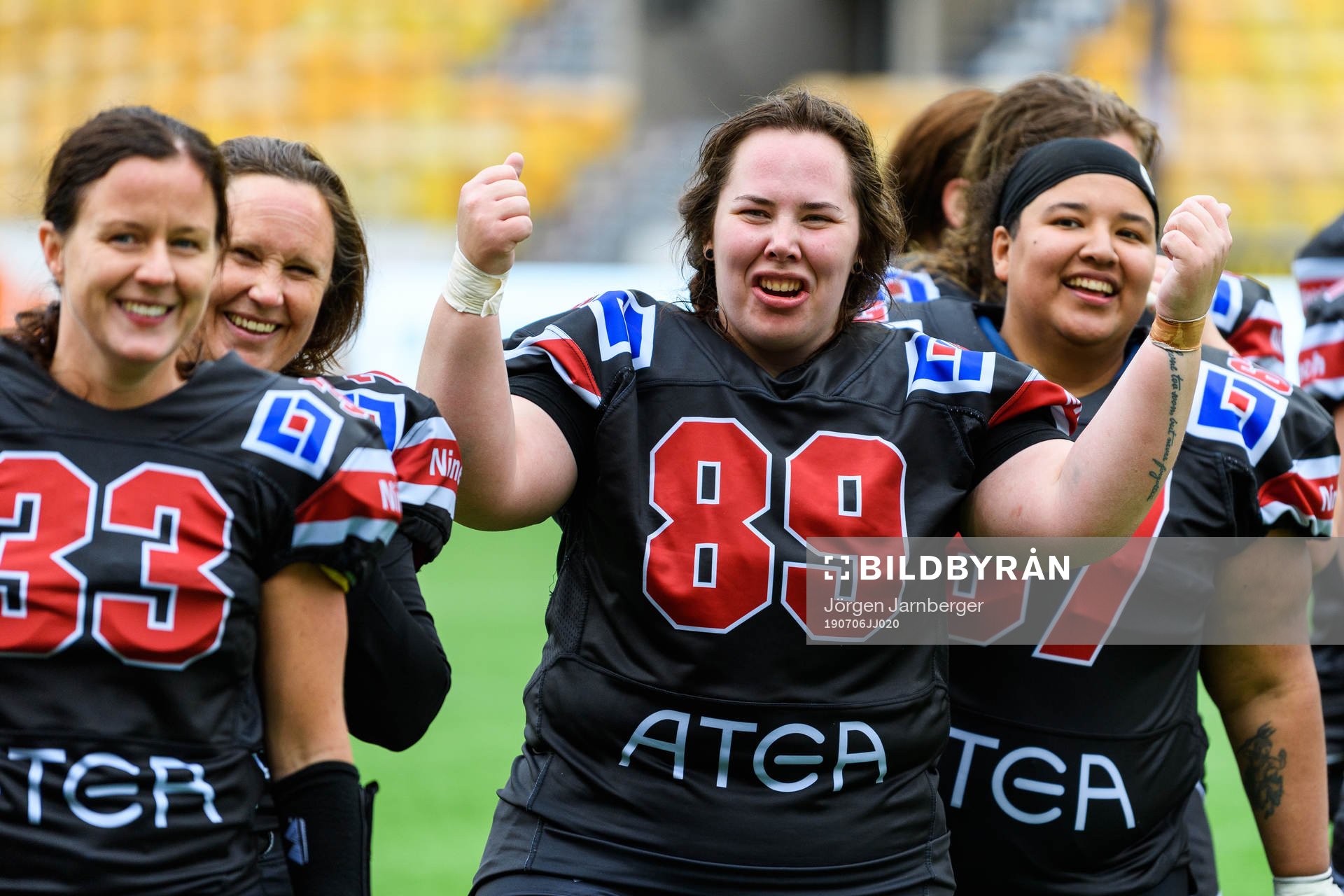 Carlstad Crusaders Amanda Littorin jublar