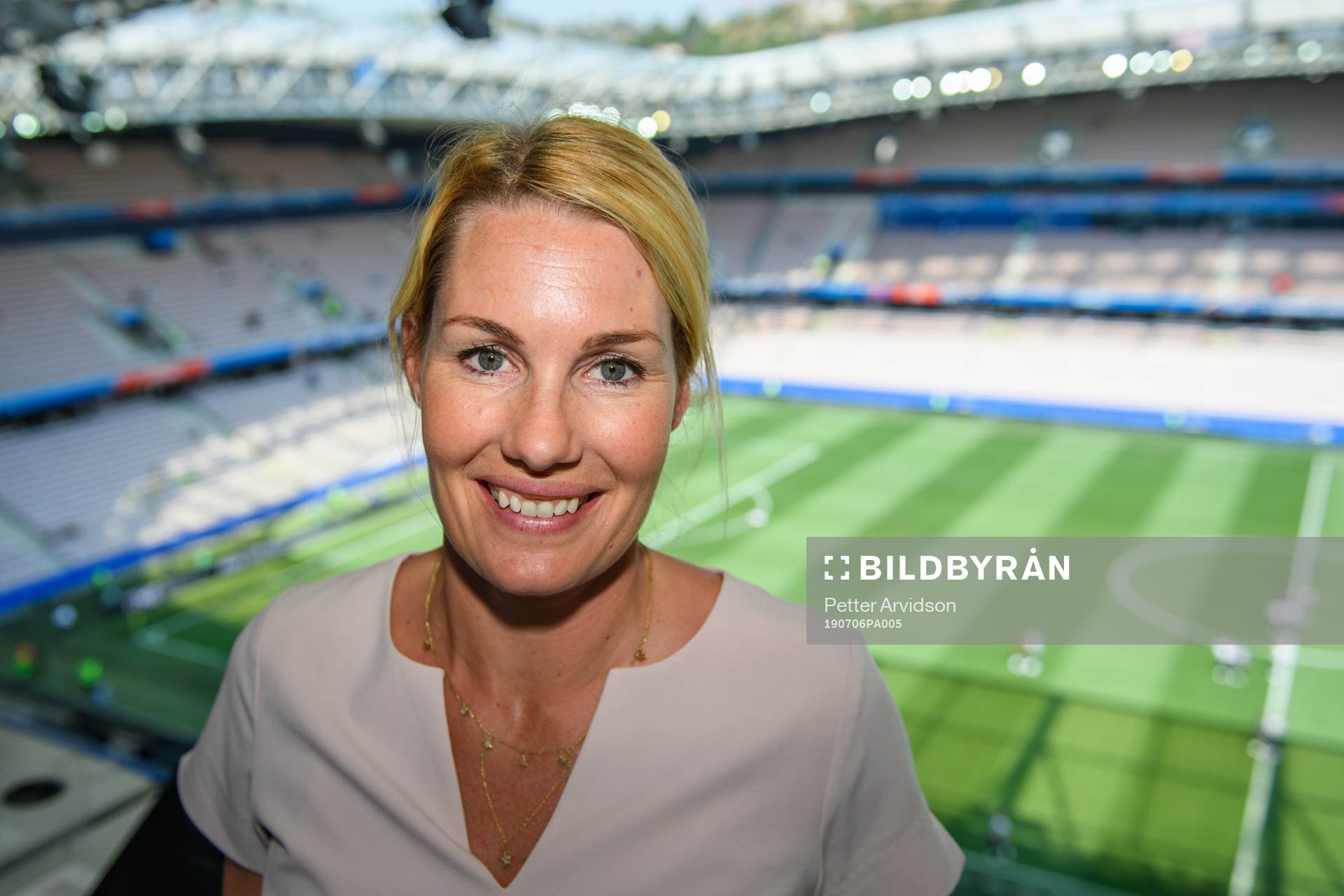 Hanna Marklund, commentator of TV4/ Cmore ahead the FIFA