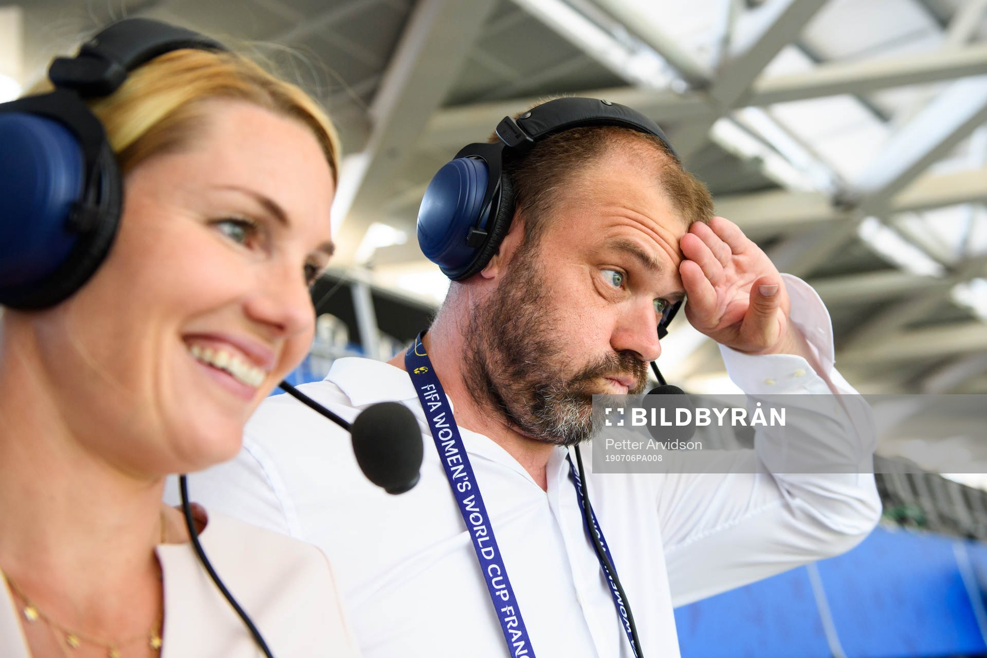 Hanna Marklund and Daniel Kristiansson commentators of TV4/