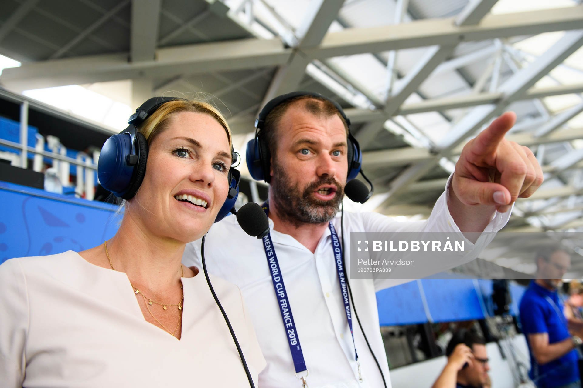 Hanna Marklund and Daniel Kristiansson commentators of TV4/