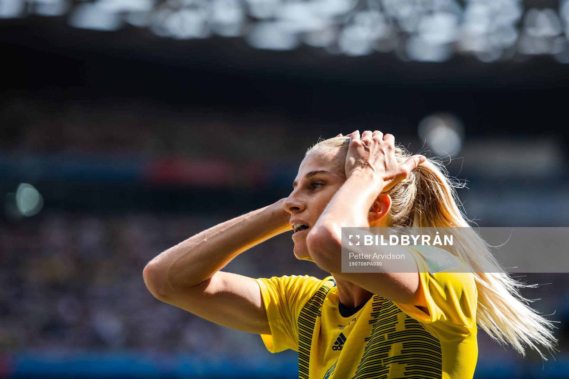 Sofia Jakobsson of Sweden looks dejected