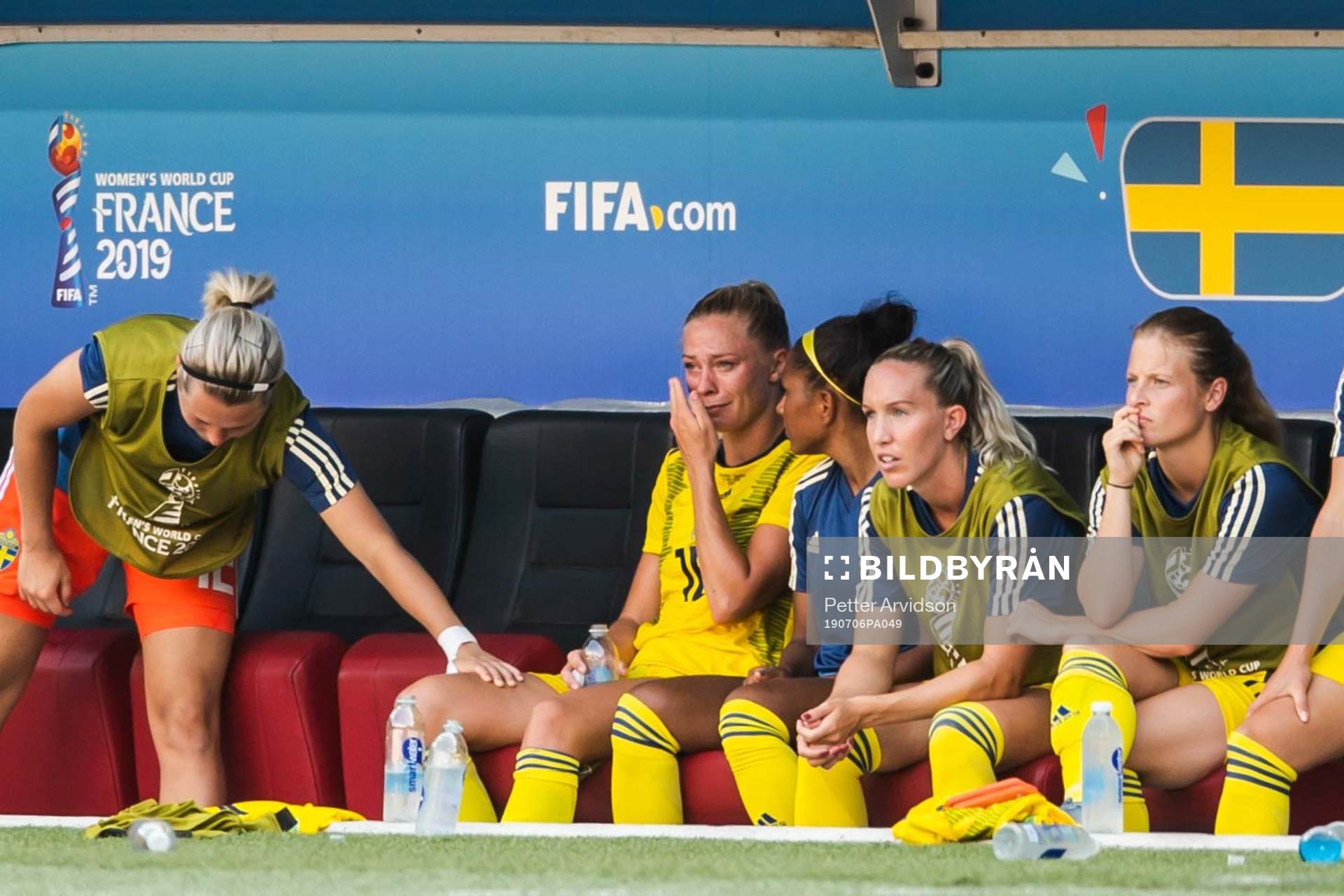 Fridolina Rolfö of Sweden in tears