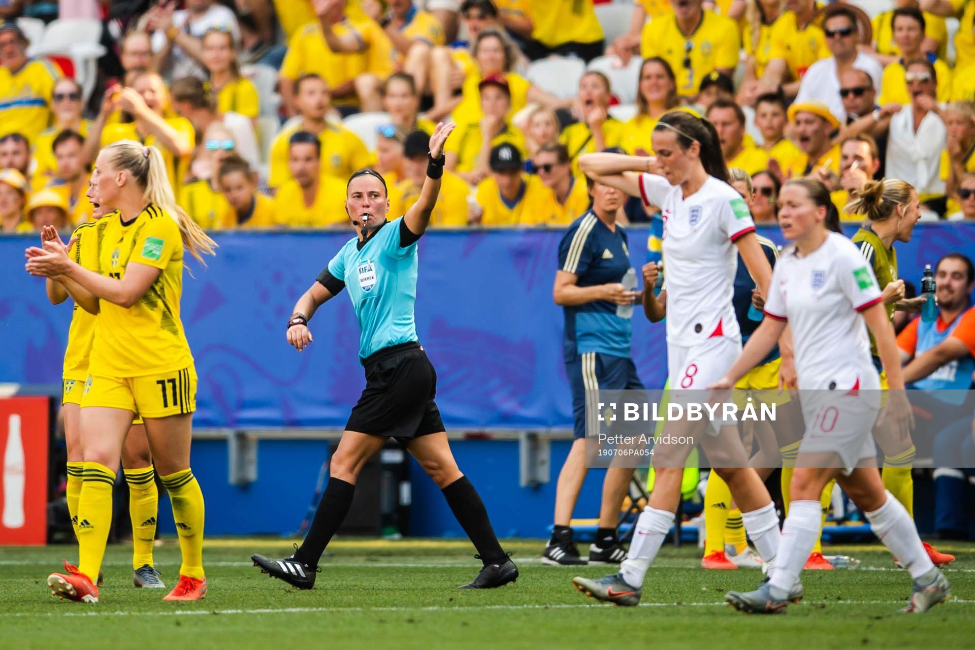 Referee Anastasia Pustovoitova judges away 2-2